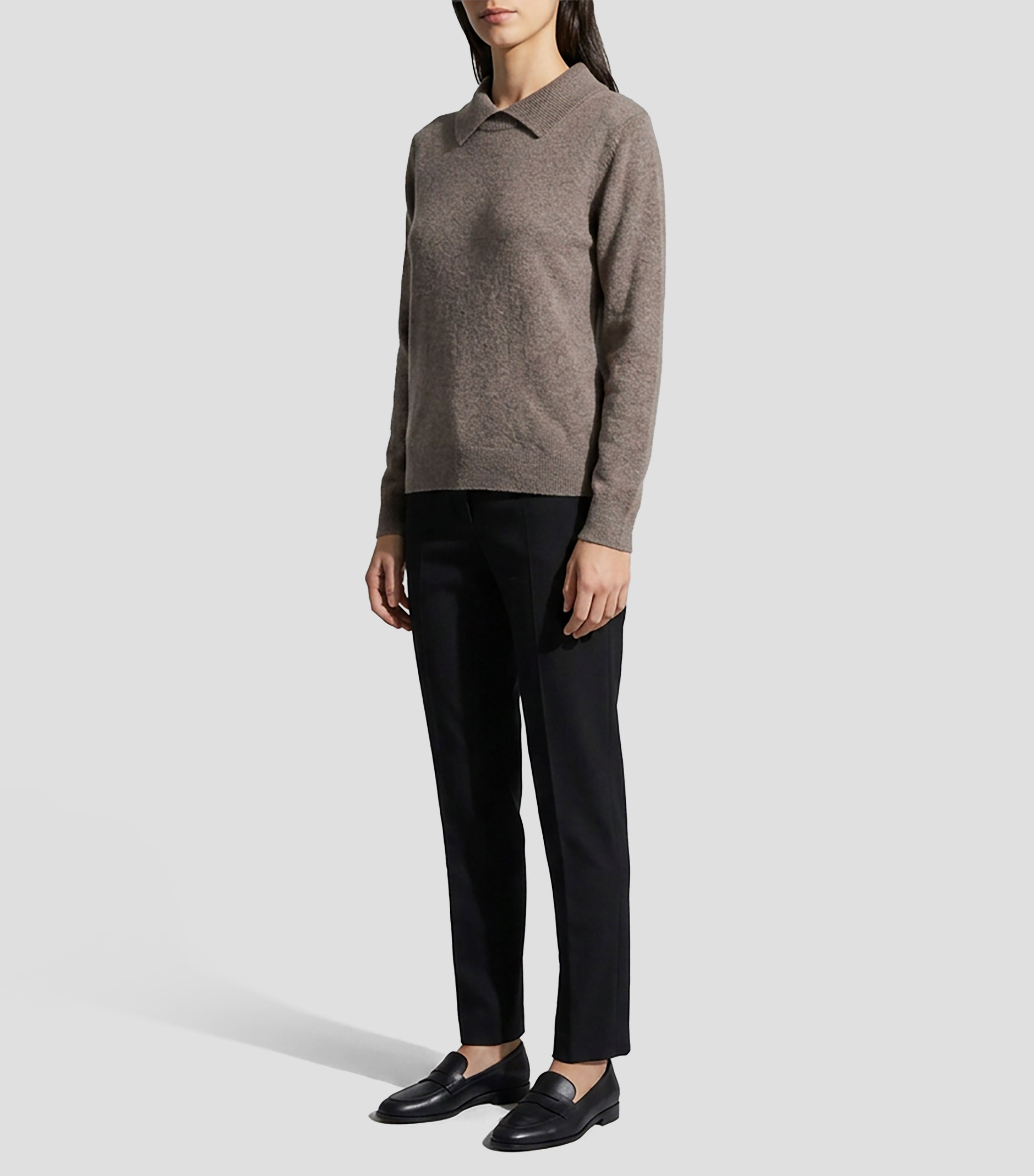 Suéter cuello tipo polo Mujer