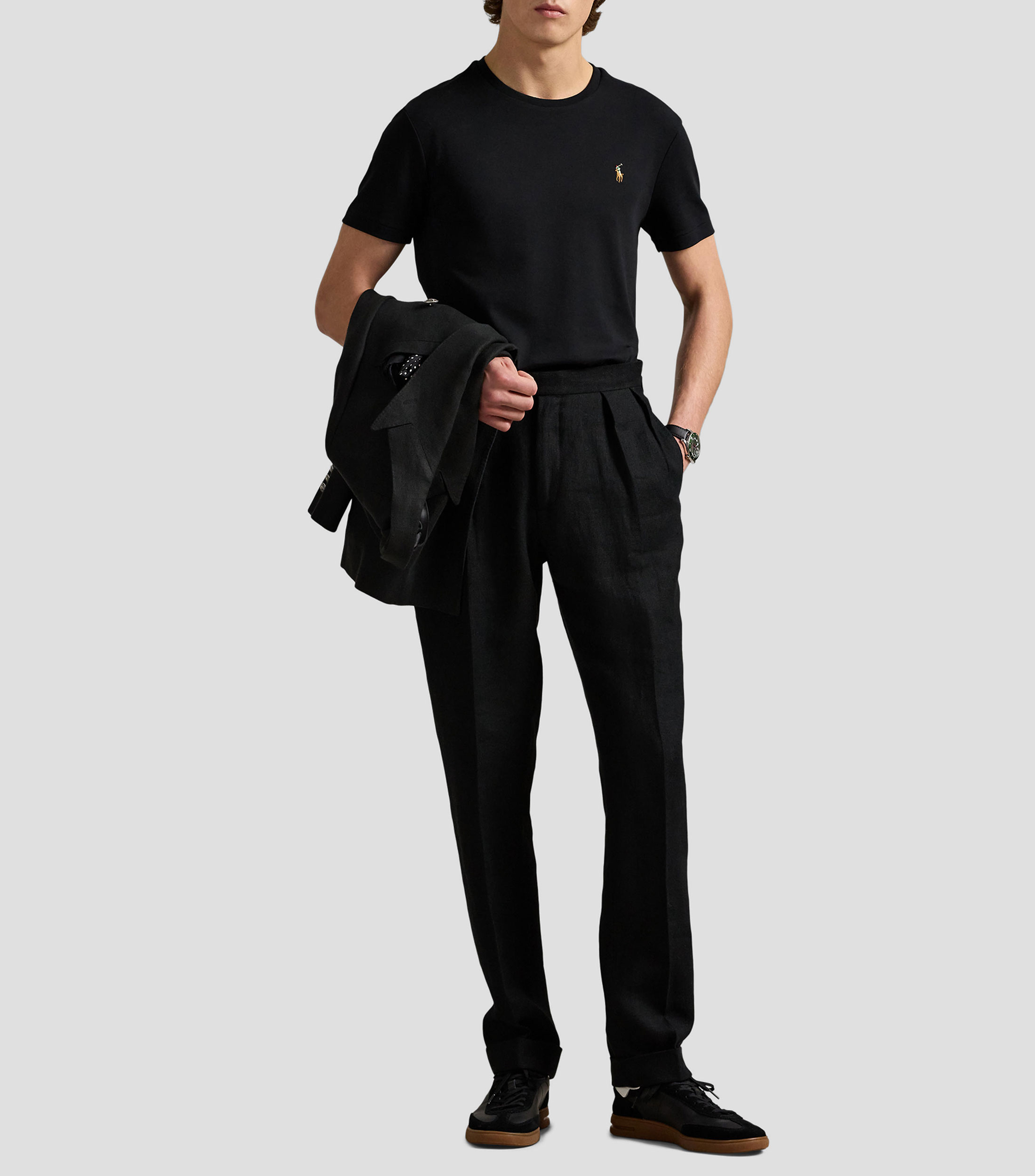 Playera cuello redondo manga corta lisa Hombre