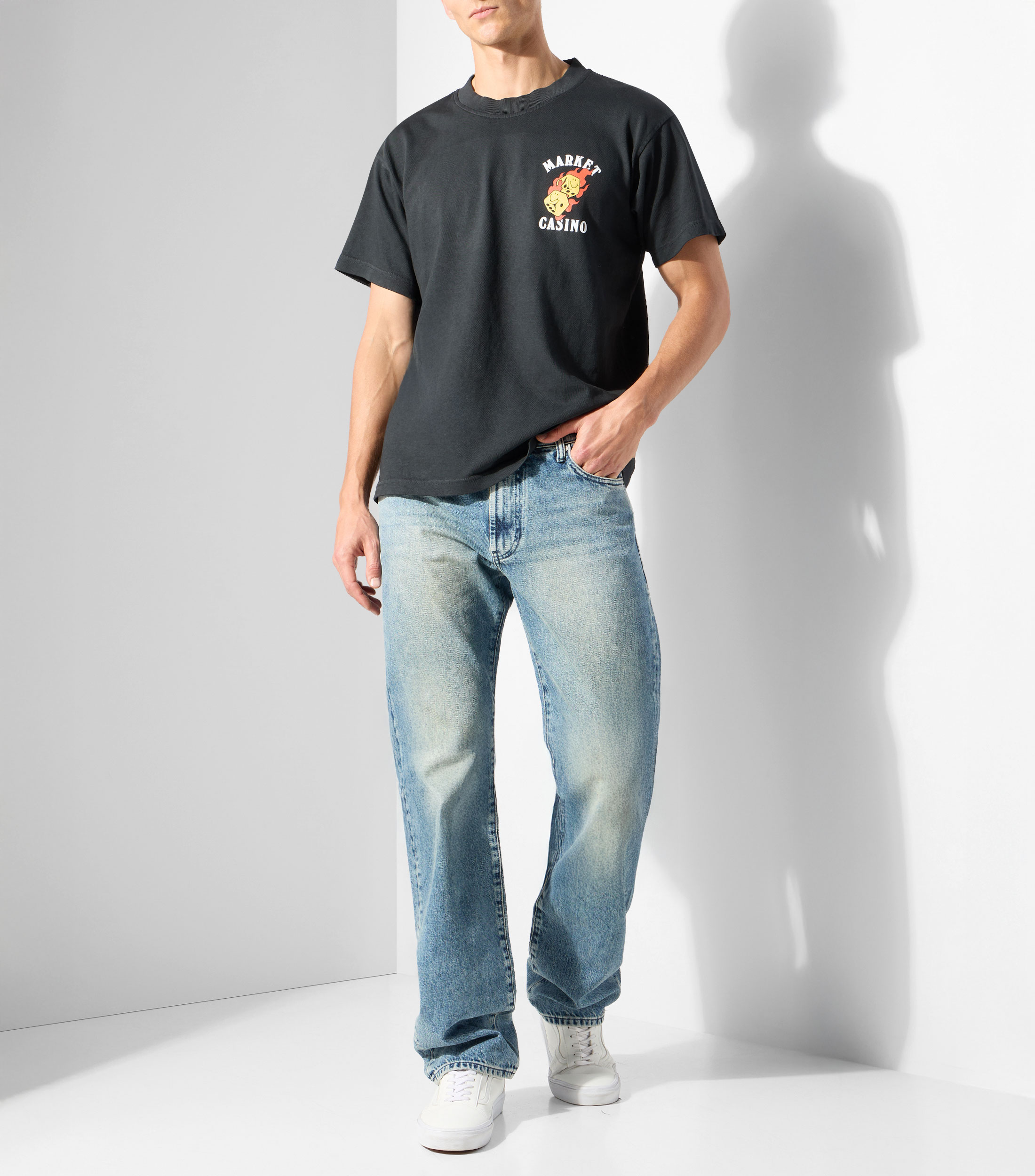 Playera cuello redondo manga corta lisa Hombre
