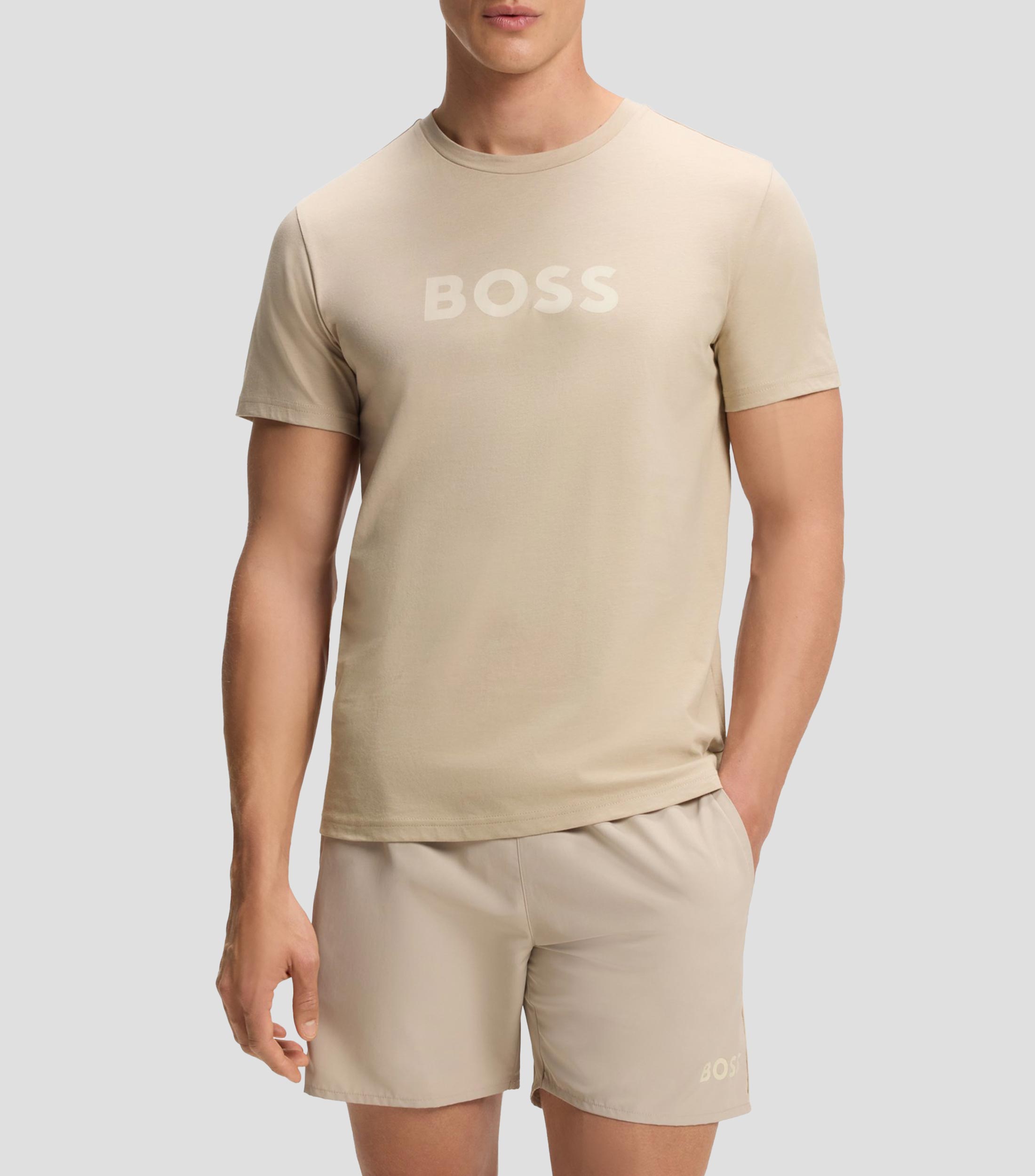 Playera cuello redondo manga corta estampada Hombre