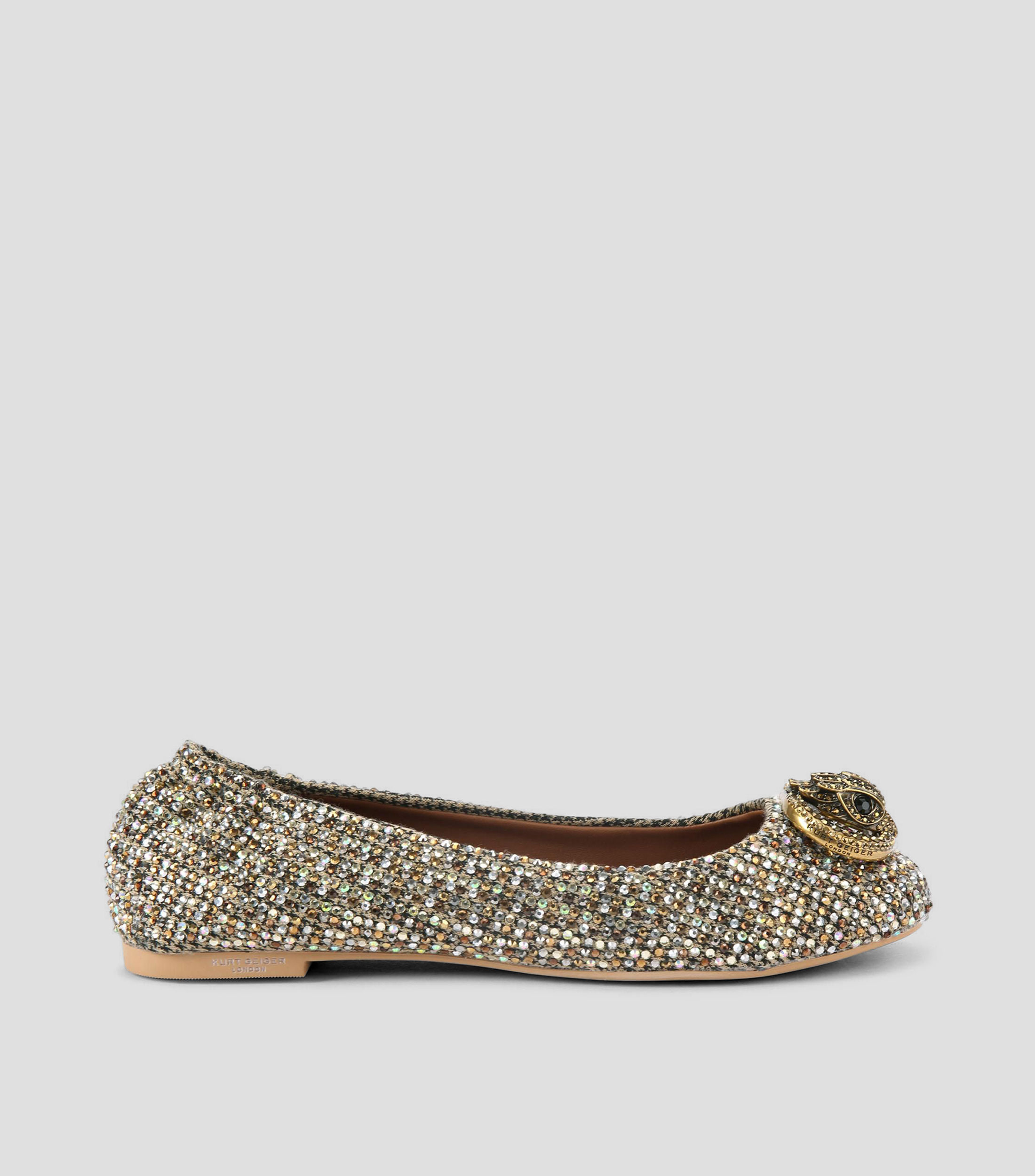 Flats adornado con cristales Mujer