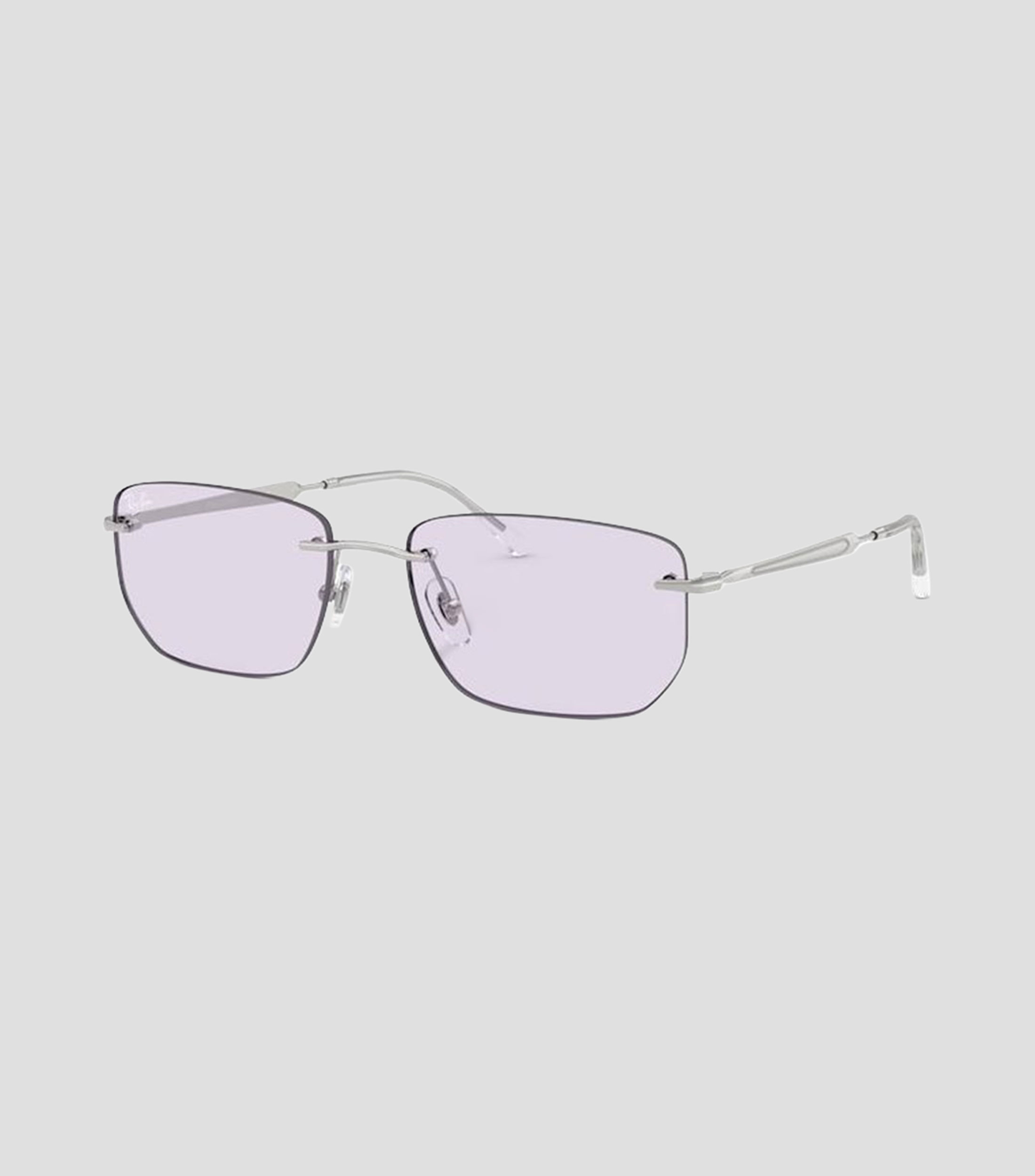 Lentes de sol irregulares plateados Unisex