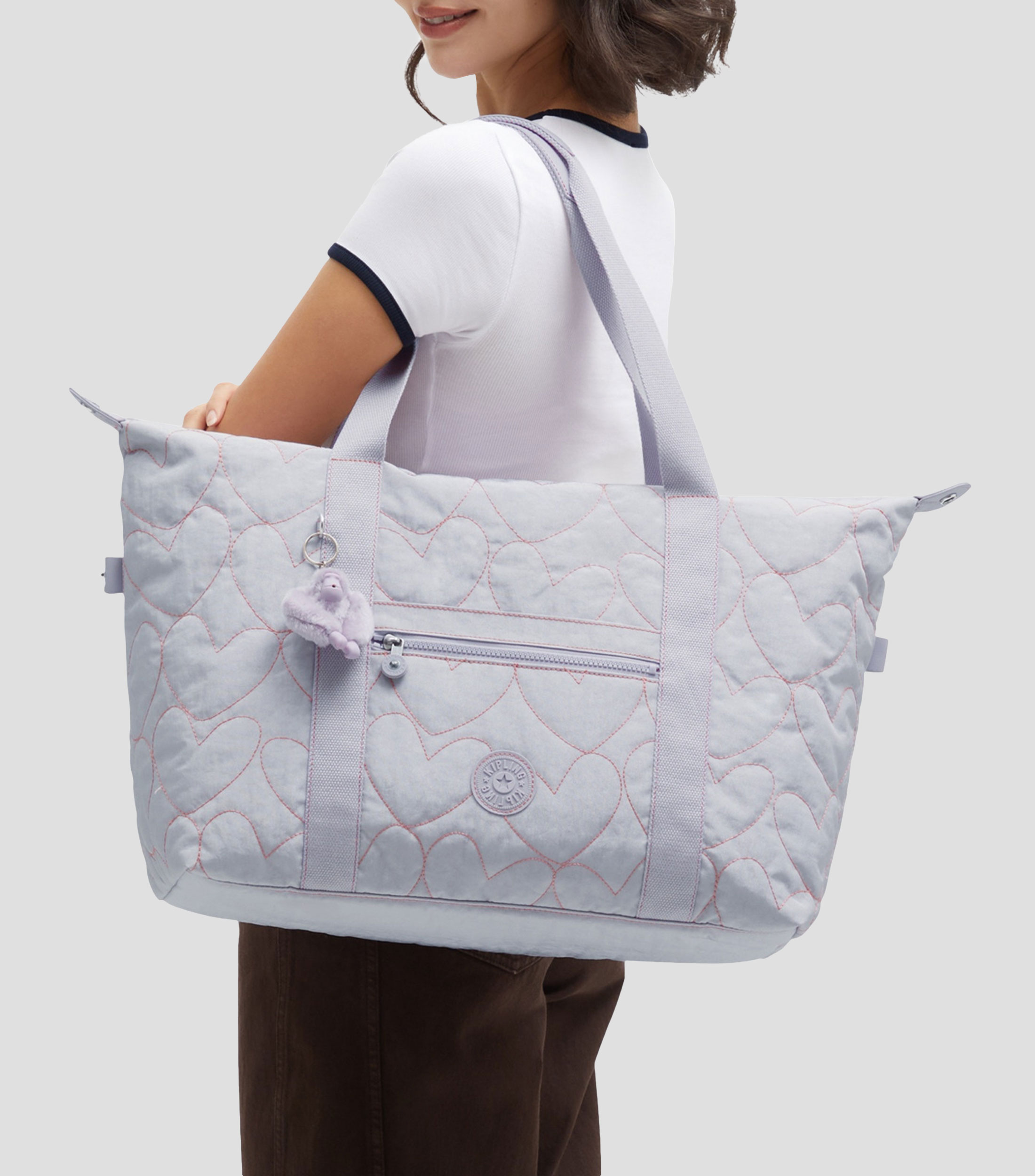 Bolsa shoulder lisa con detalle de corazón Mujer
