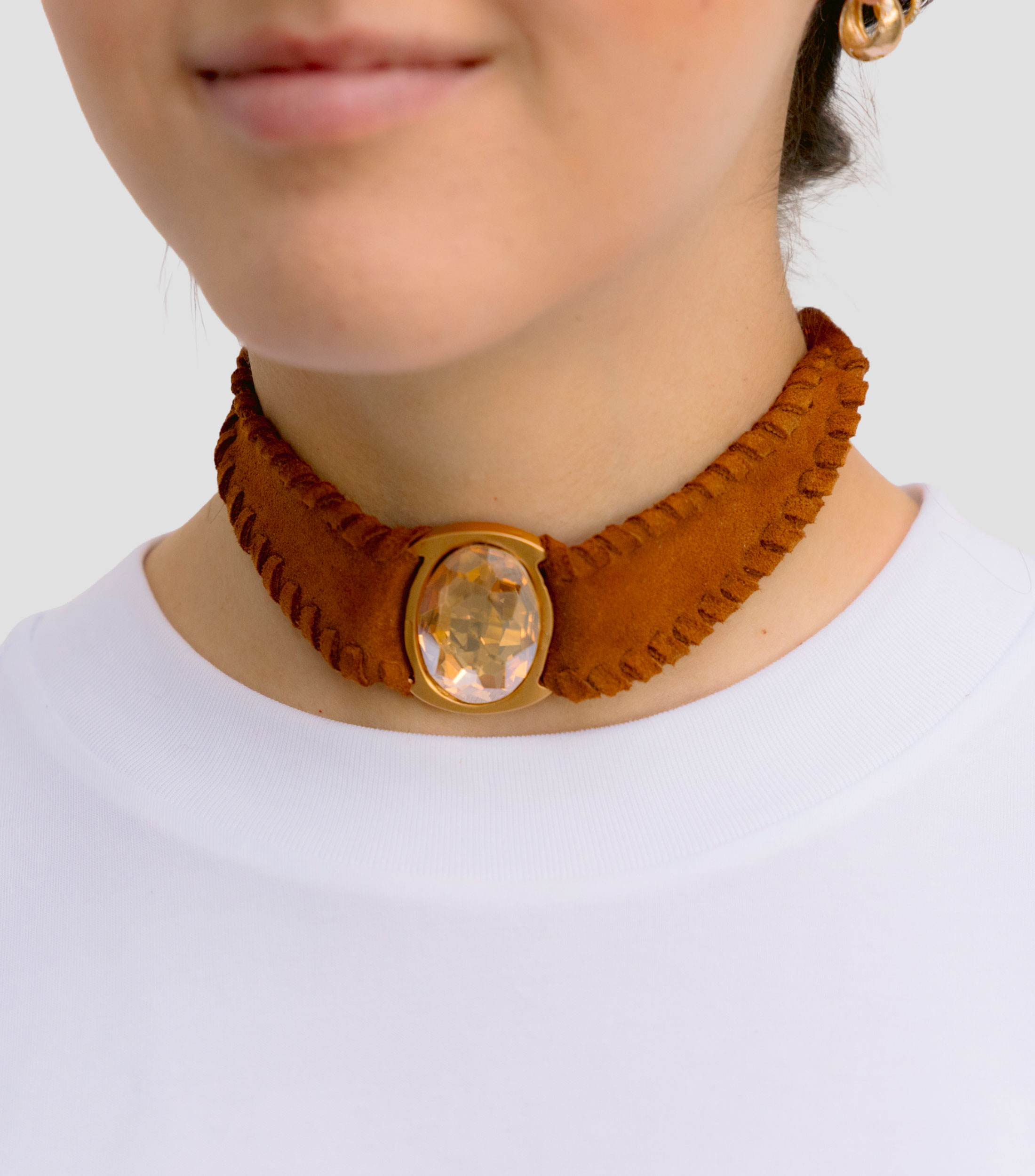 Collar con cristal Mujer