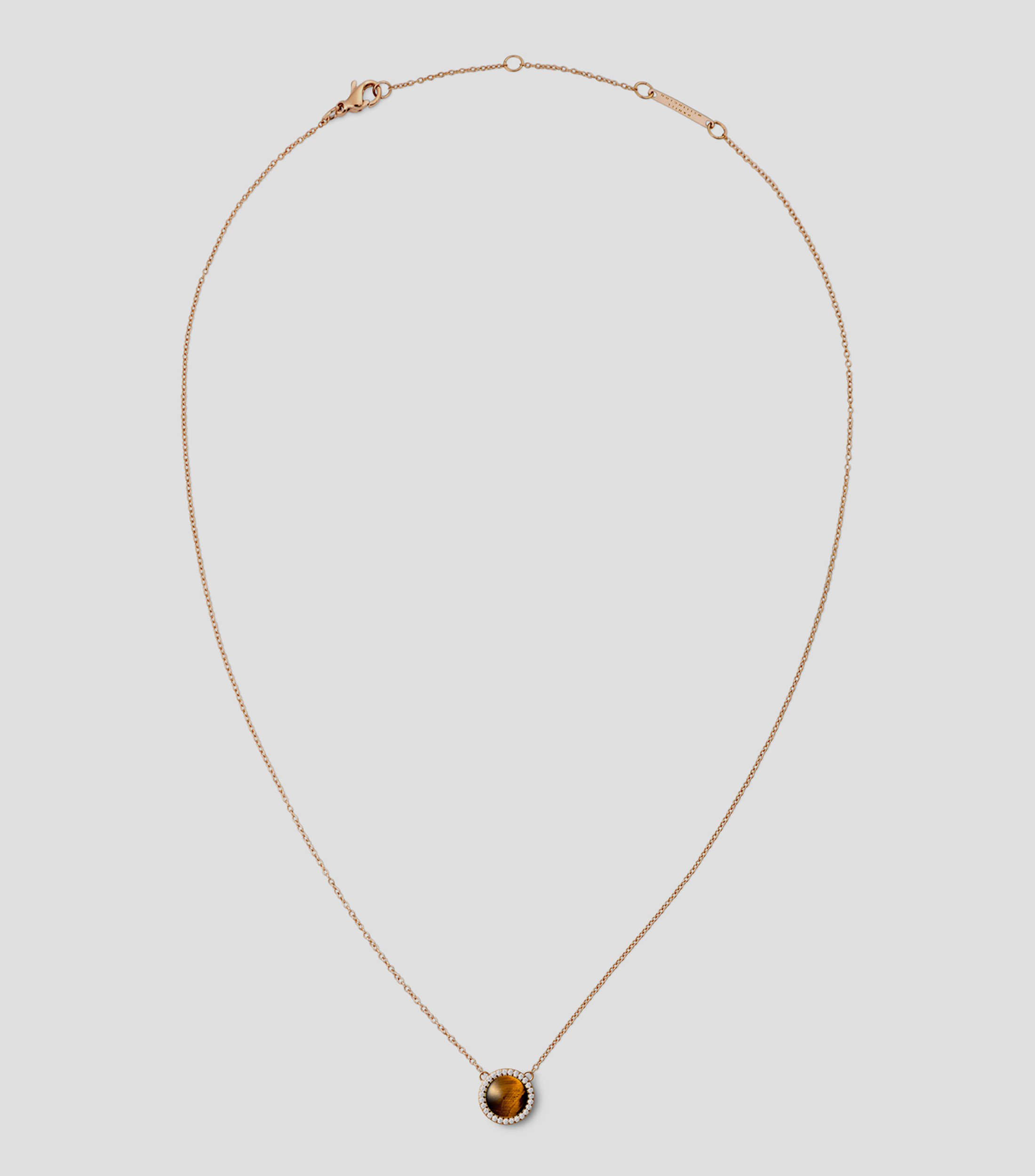 Collar con cristales y ojo de tigre Mujer