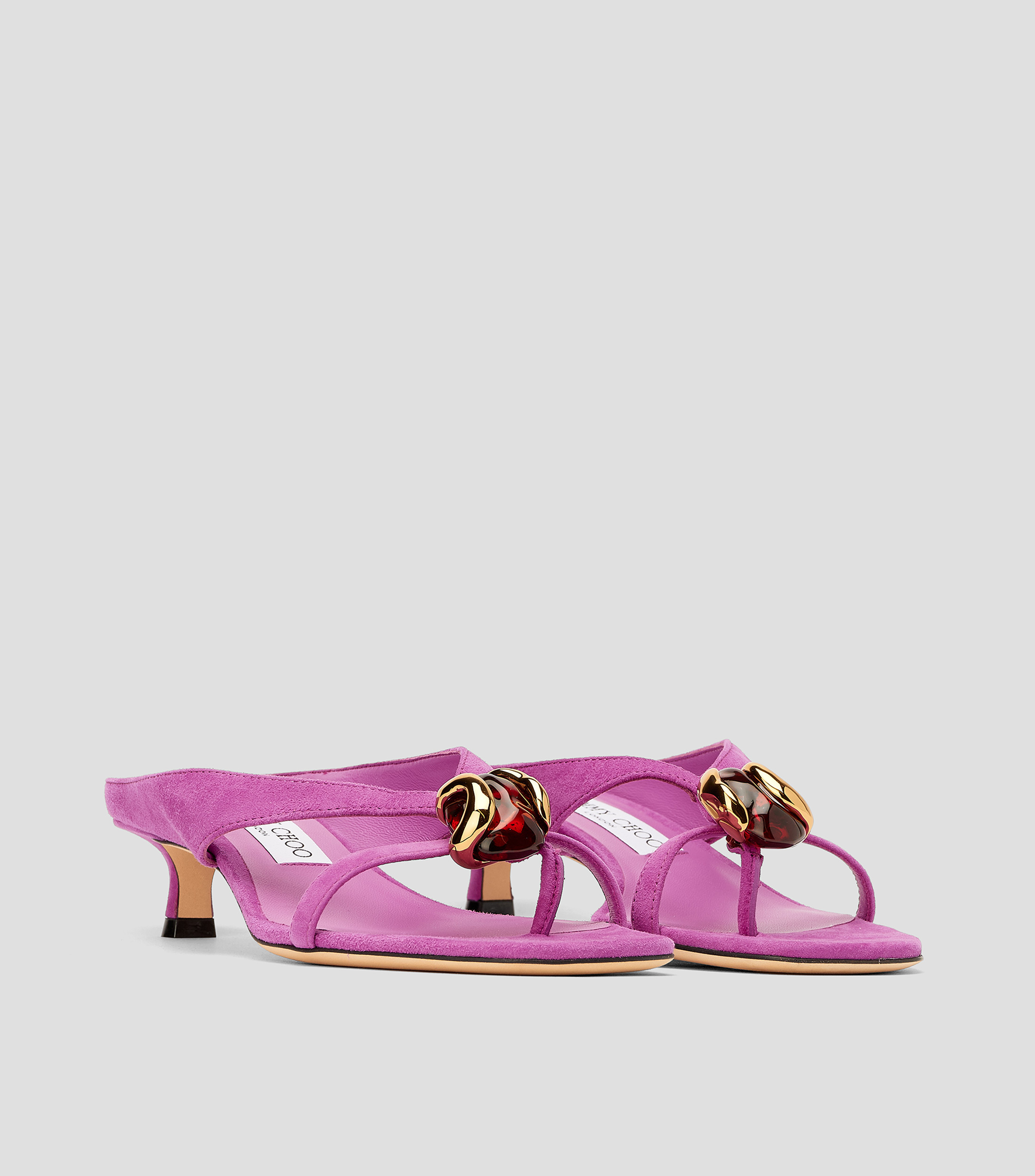 Sandalias con tacón bajo cuadrado Mujer