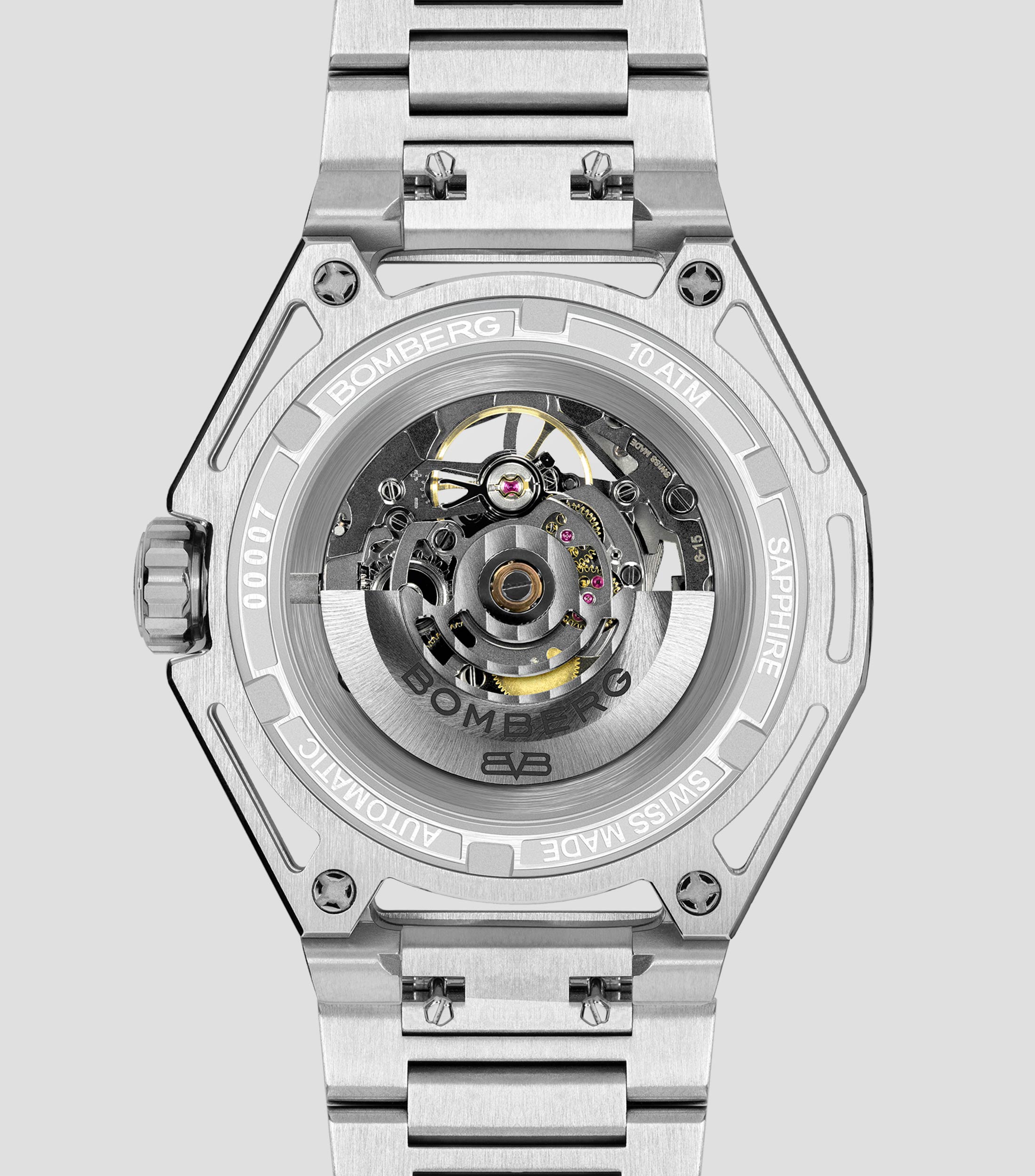 Reloj para Hombre Edge Mosaic Skeleton Casual, Plateado