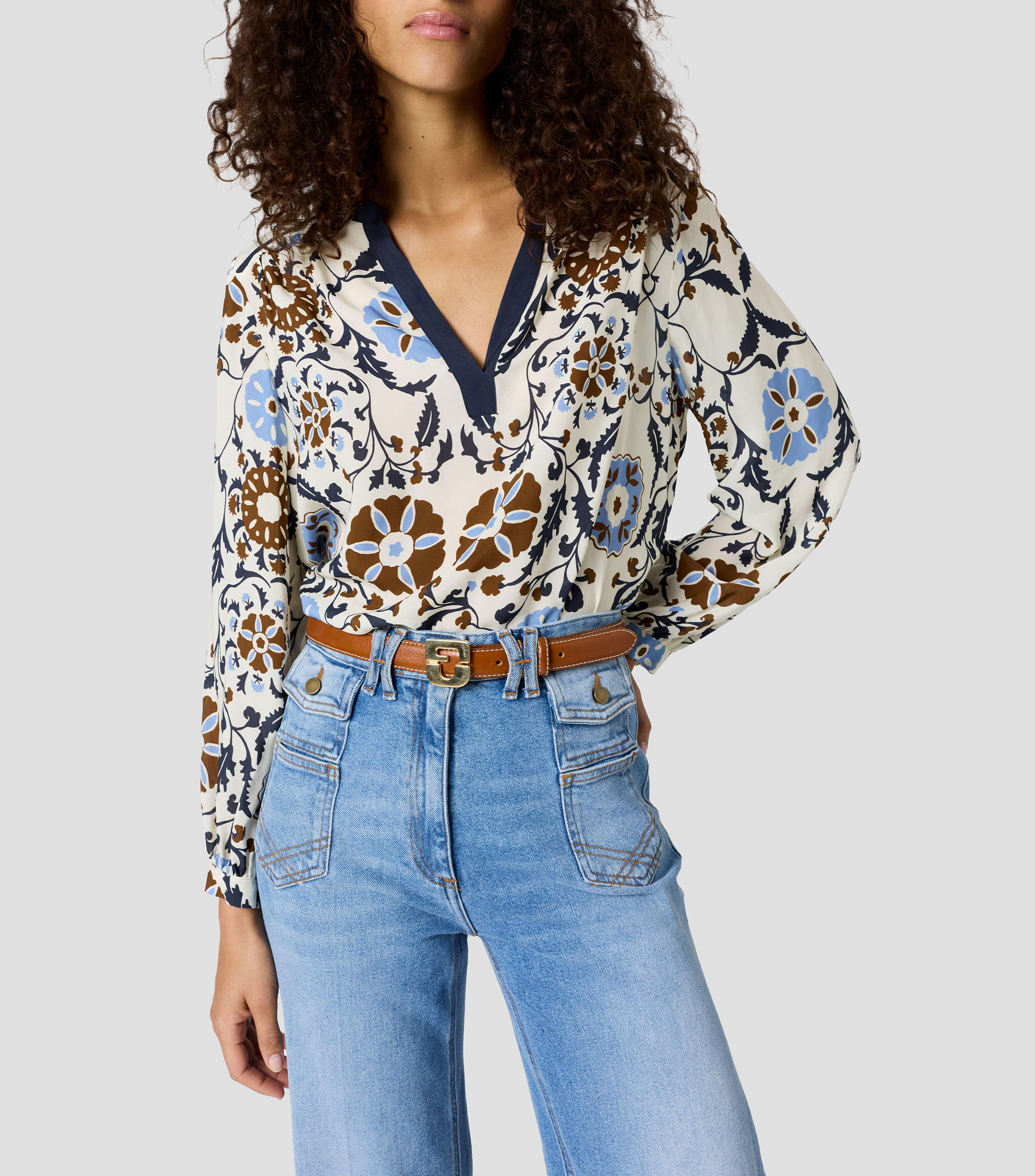Blusa fantasía manga larga Mujer