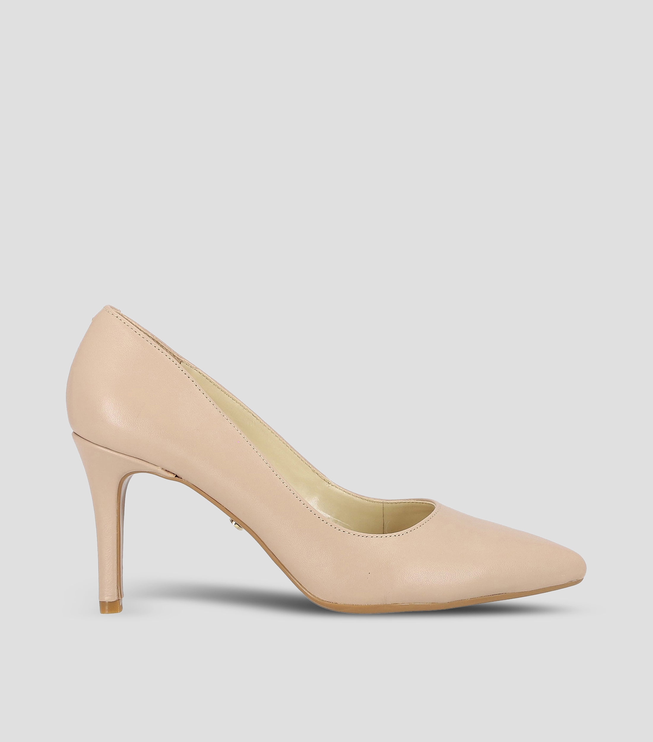 Zapatillas de Tacón Alto de Media Luna en Piel Mujer