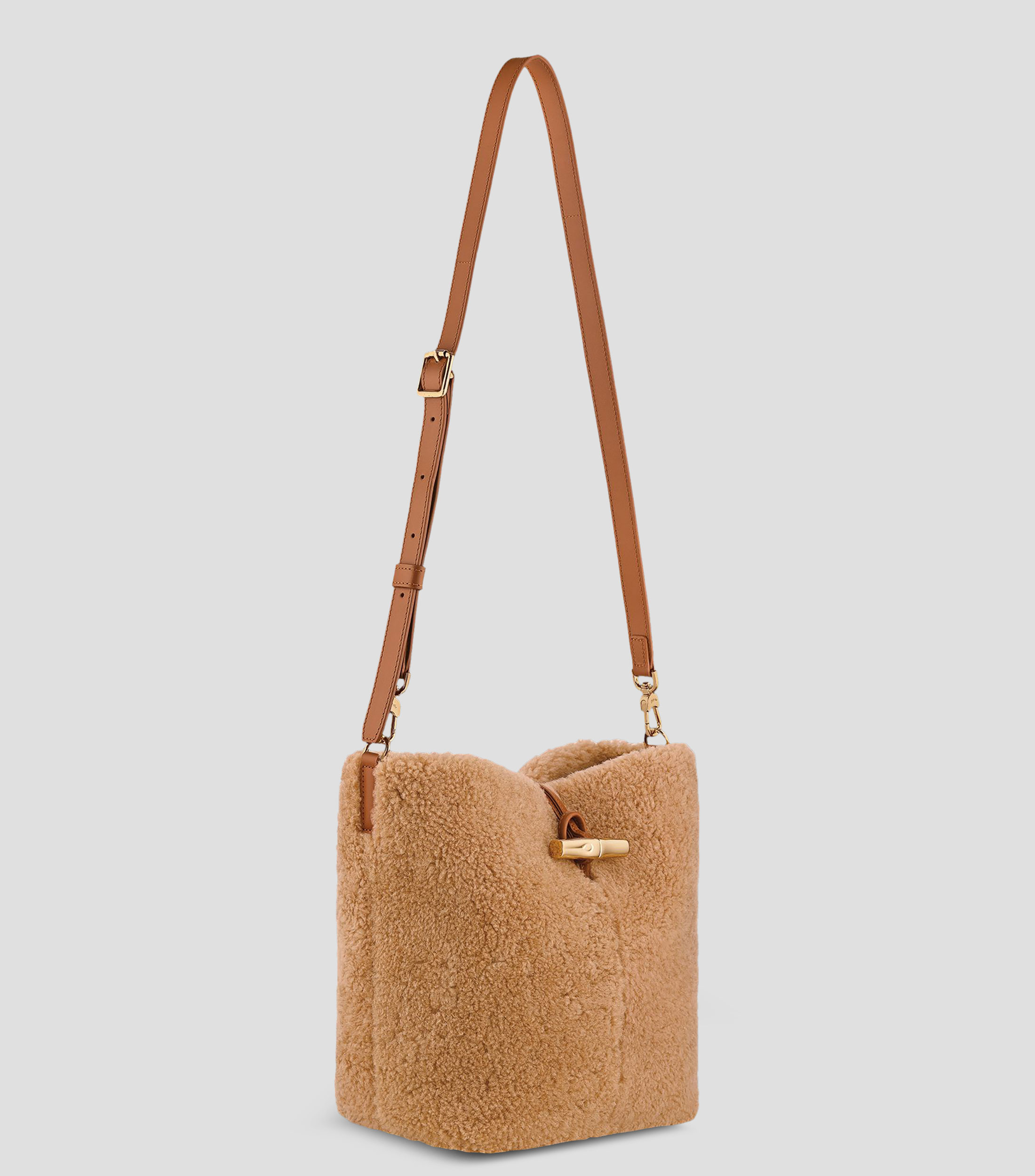 Bolsa Crossbody en piel de oveja texturizado Mujer