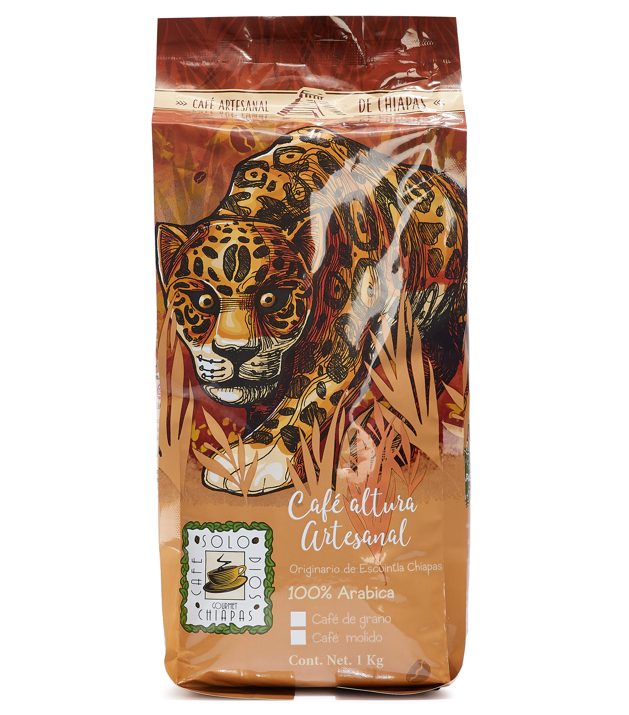 Café Artesanal Molido Jaguar, 1 Kg