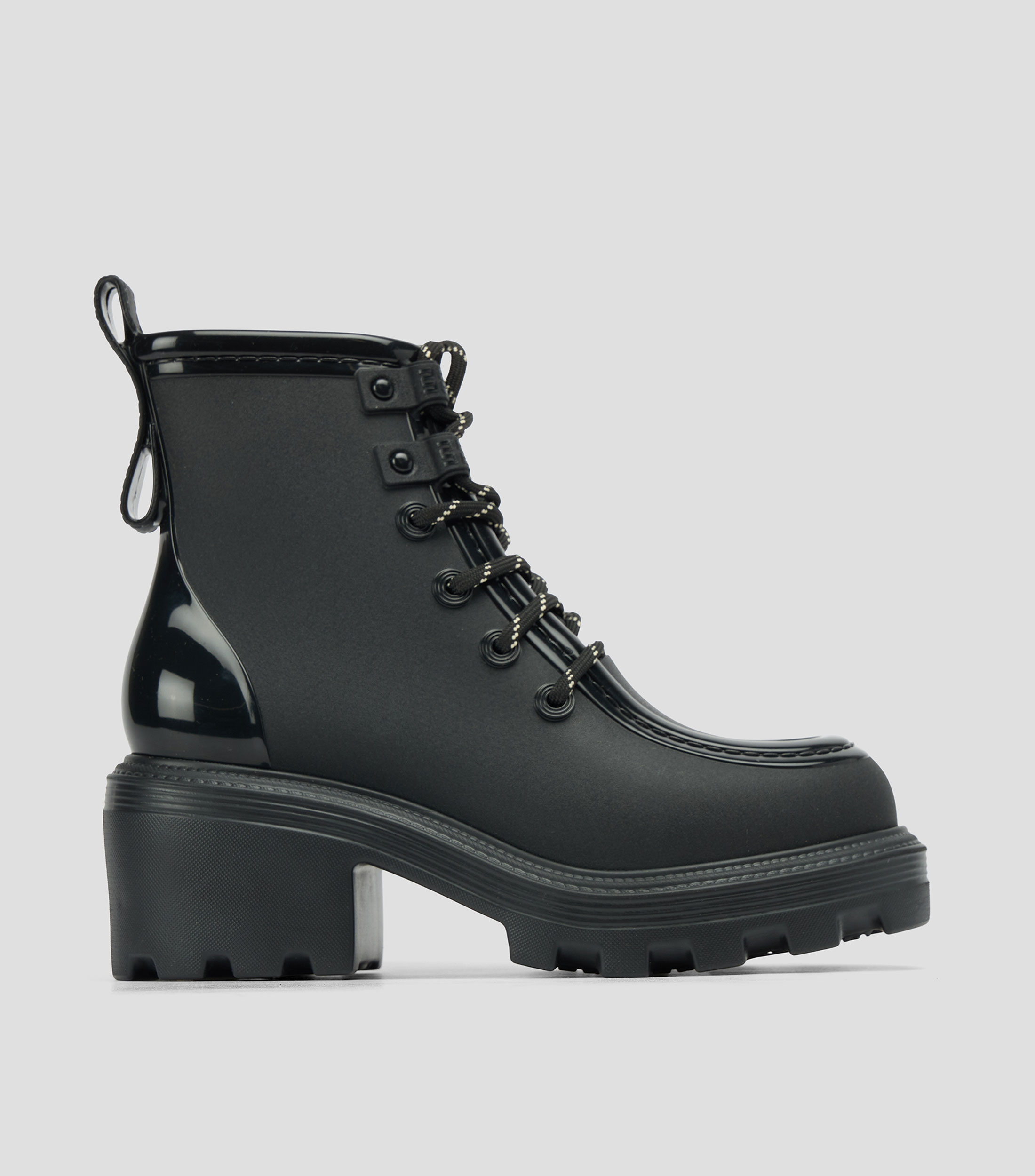 Botas con tacón bajo media luna Mujer