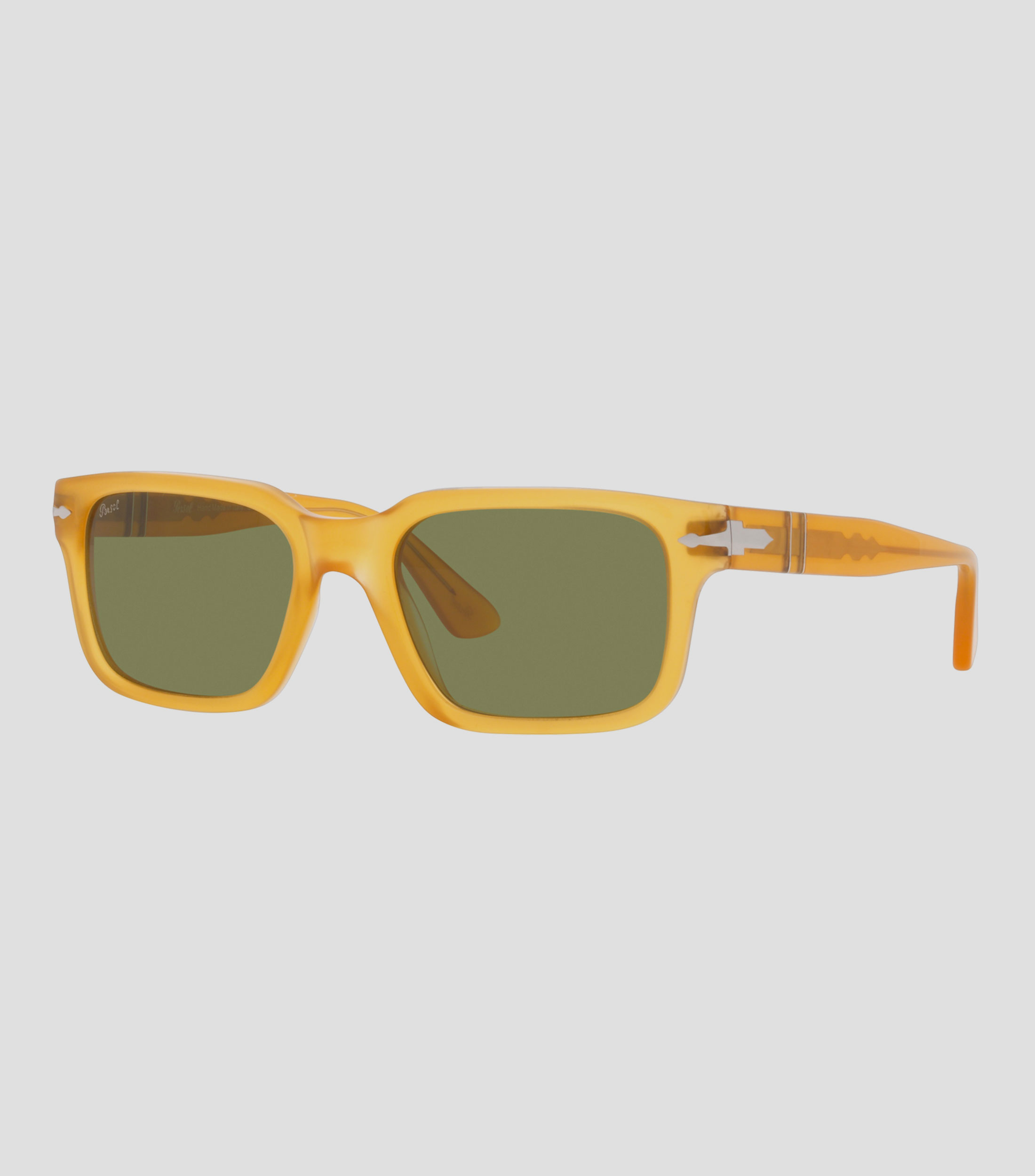 Lentes de sol rectangulares miel Hombre