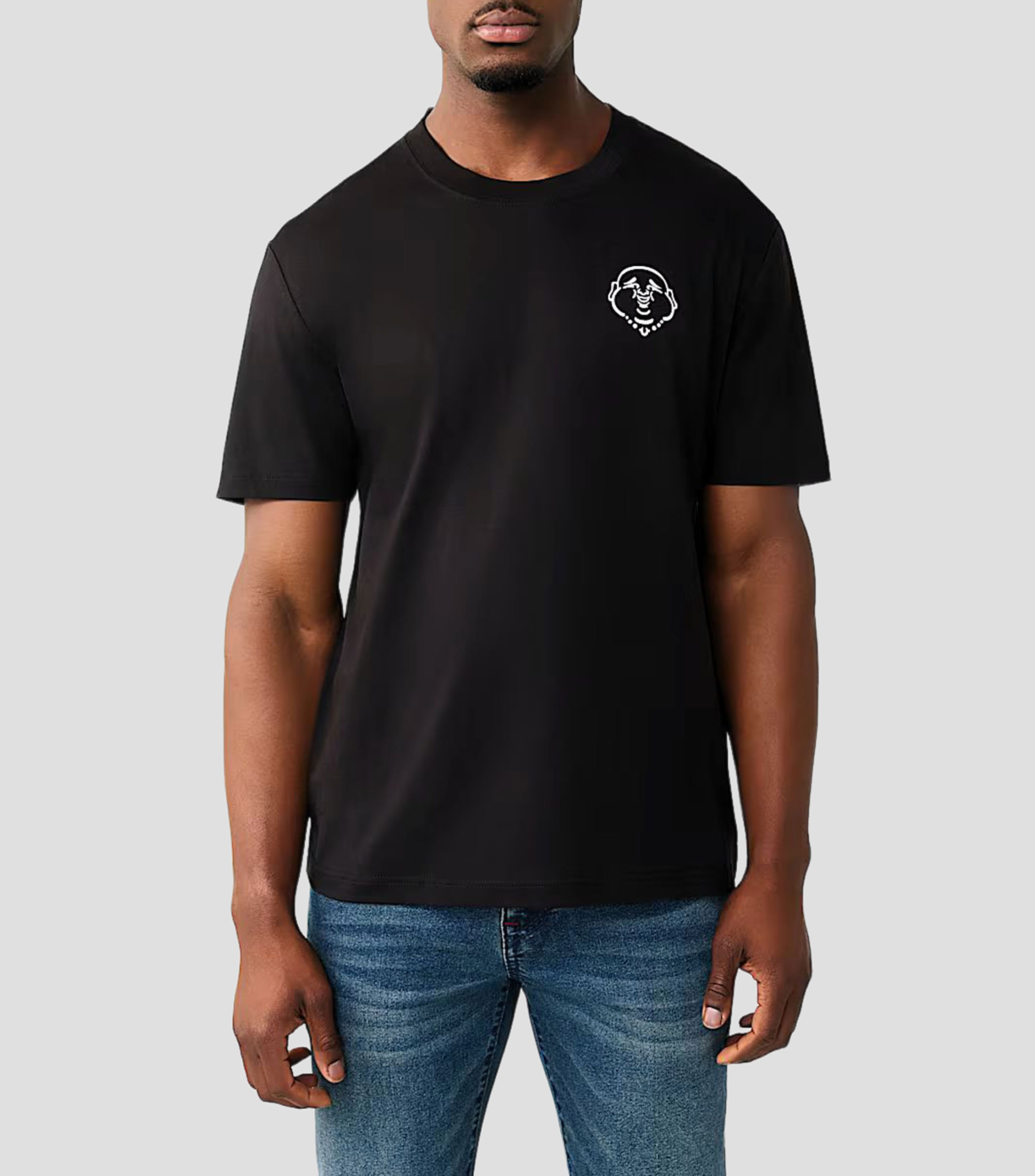 Playera cuello redondo manga corta estampada Hombre