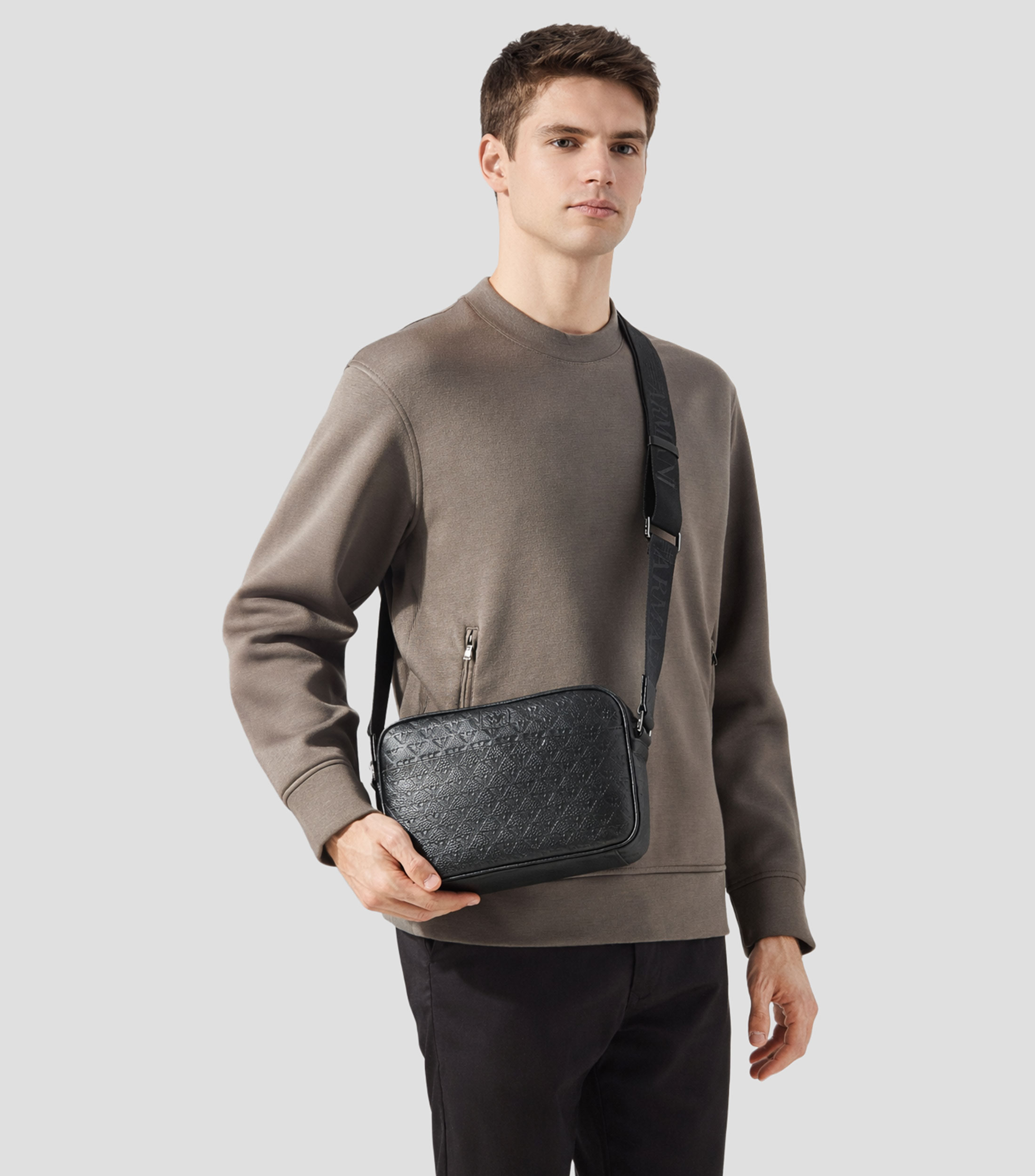 Bolso crossbody en piel Hombre