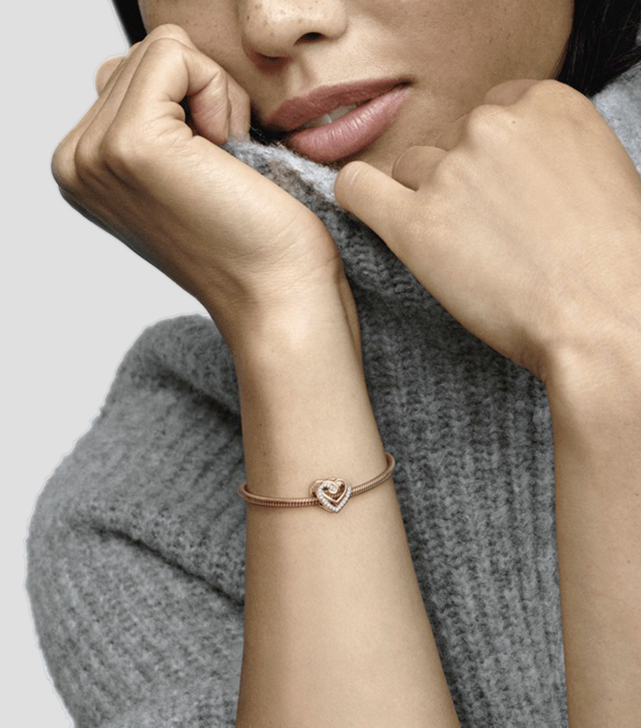 Charm Heart Pandora Rose Mujer