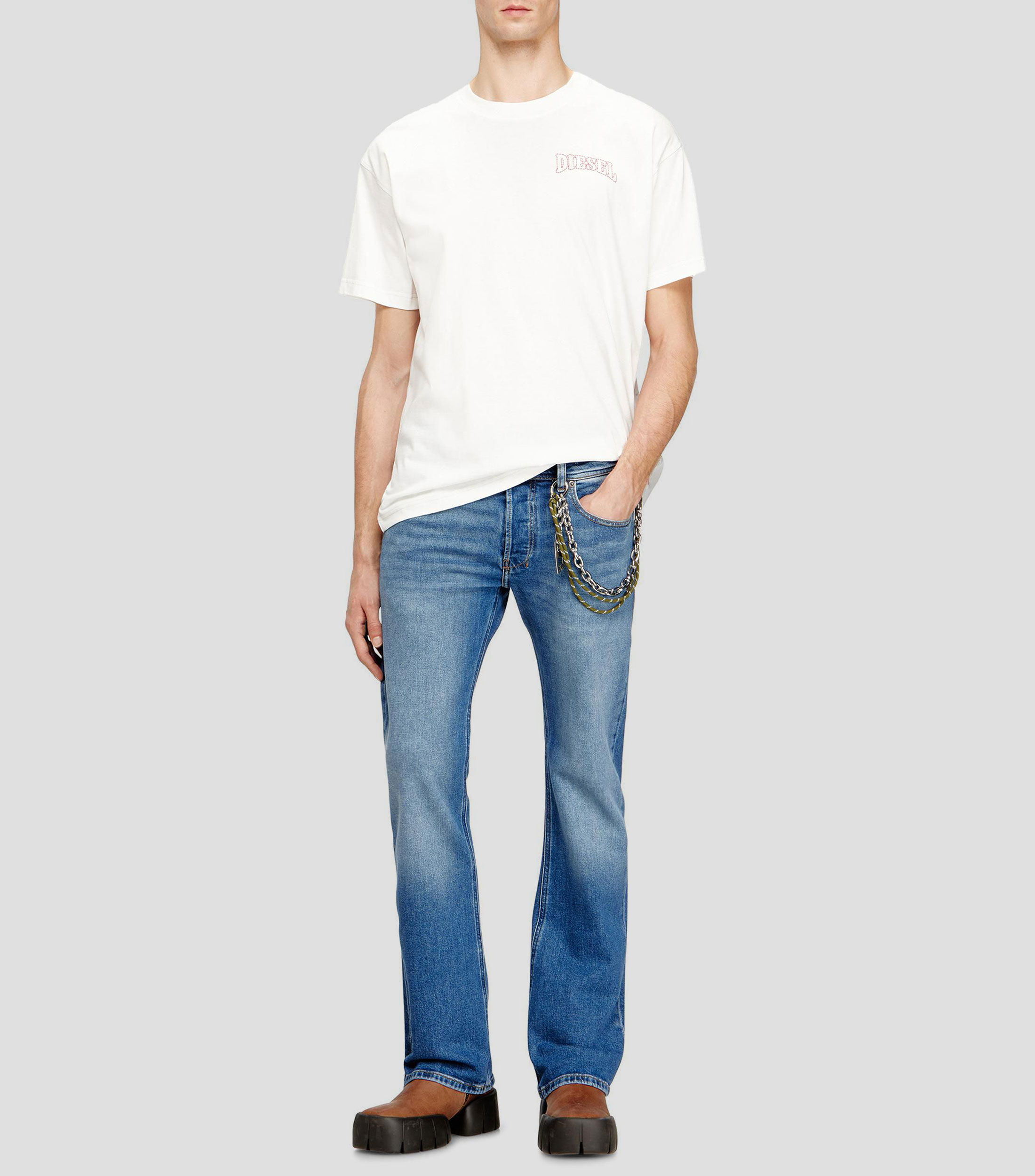 Playera cuello redondo manga corta de diseño sólido Hombre