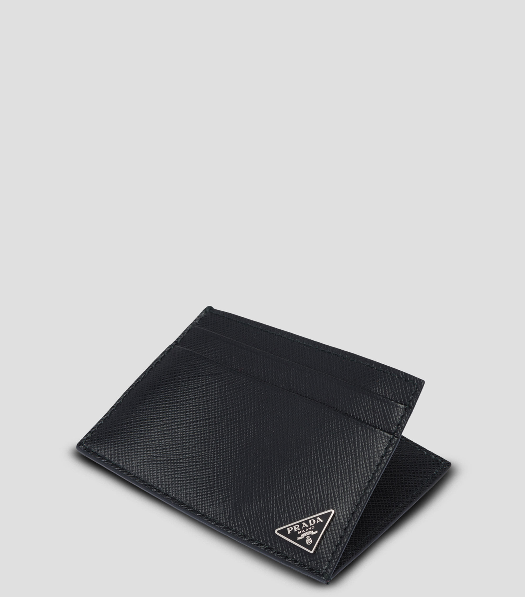 Tarjetero en piel Saffiano lisa Hombre
