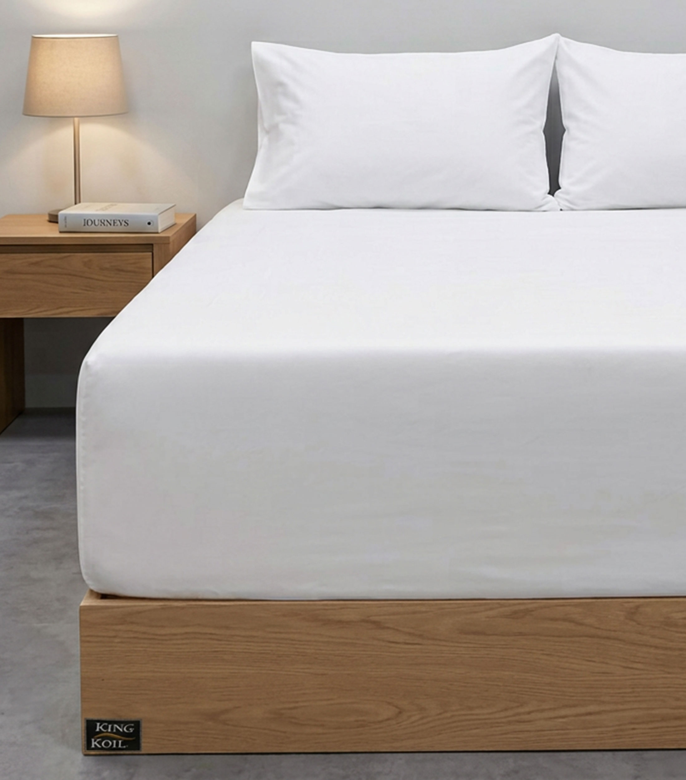 Sábana de cajón King size en algodón Orgsatin