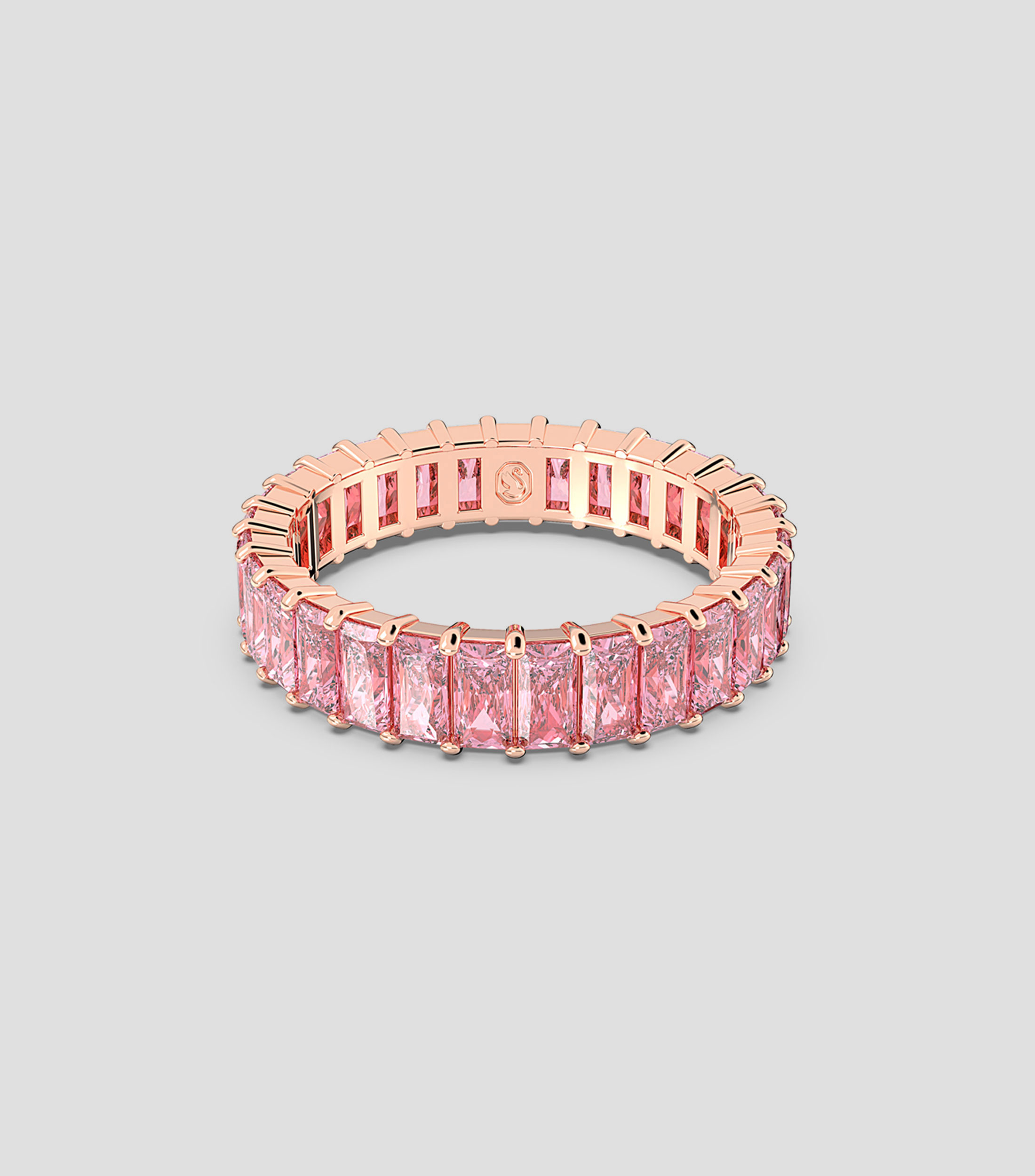 Anillo con cristales a tono engastados Mujer