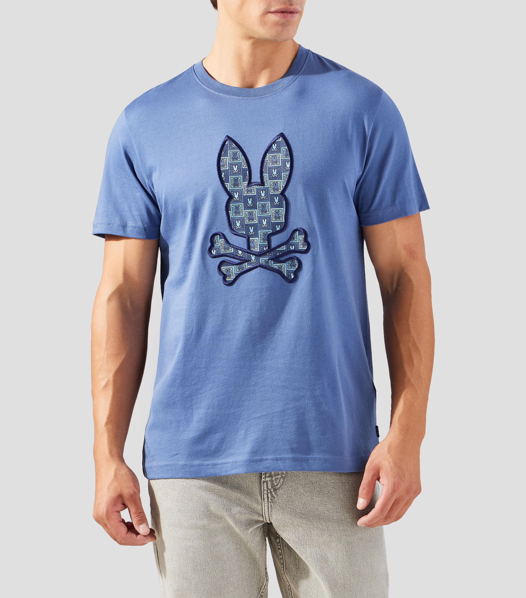 Playera cuello redondo manga corta estampada Hombre