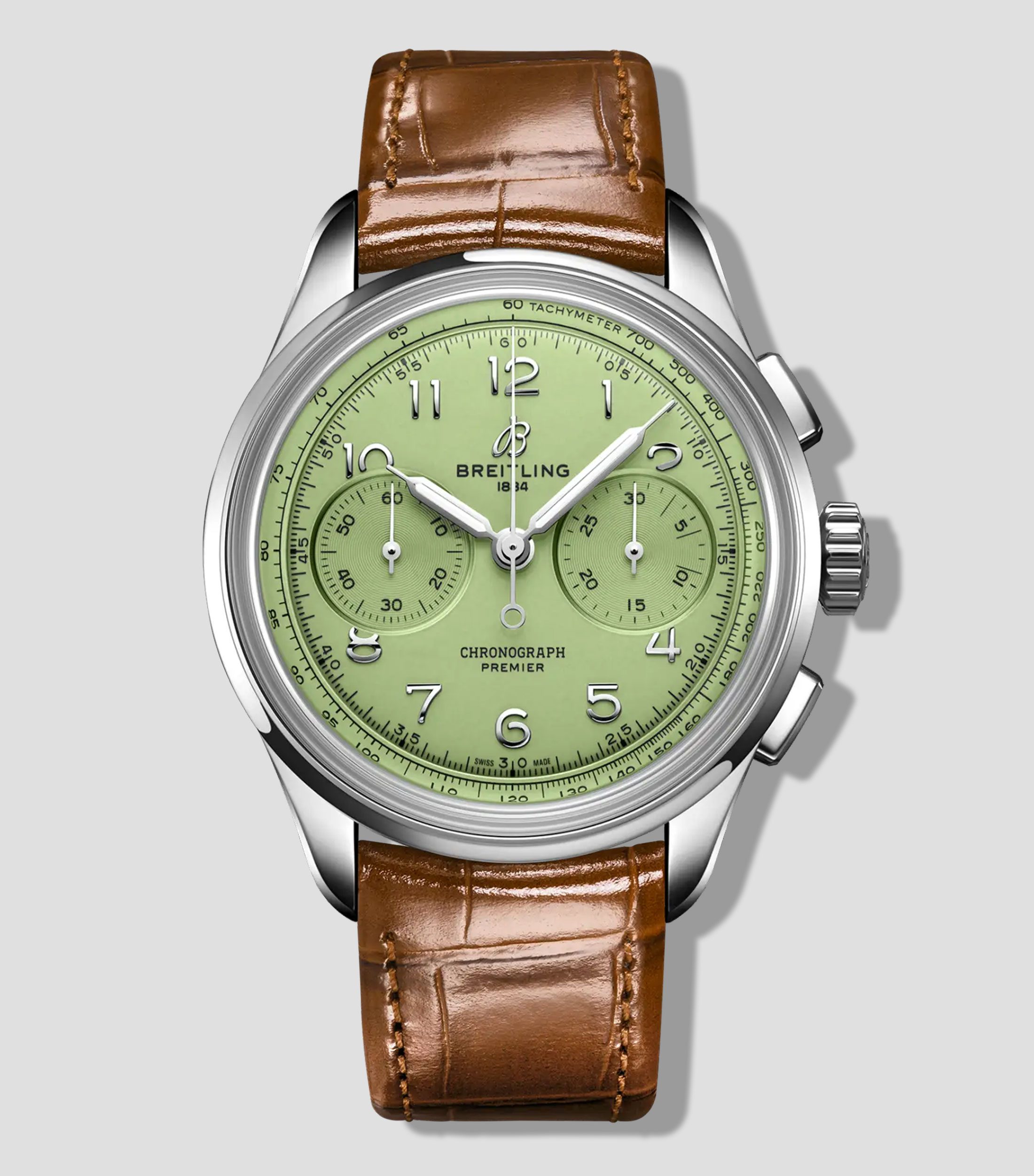 Reloj para Hombre Premier B09 Chronograph Casual, Plateado, Verde