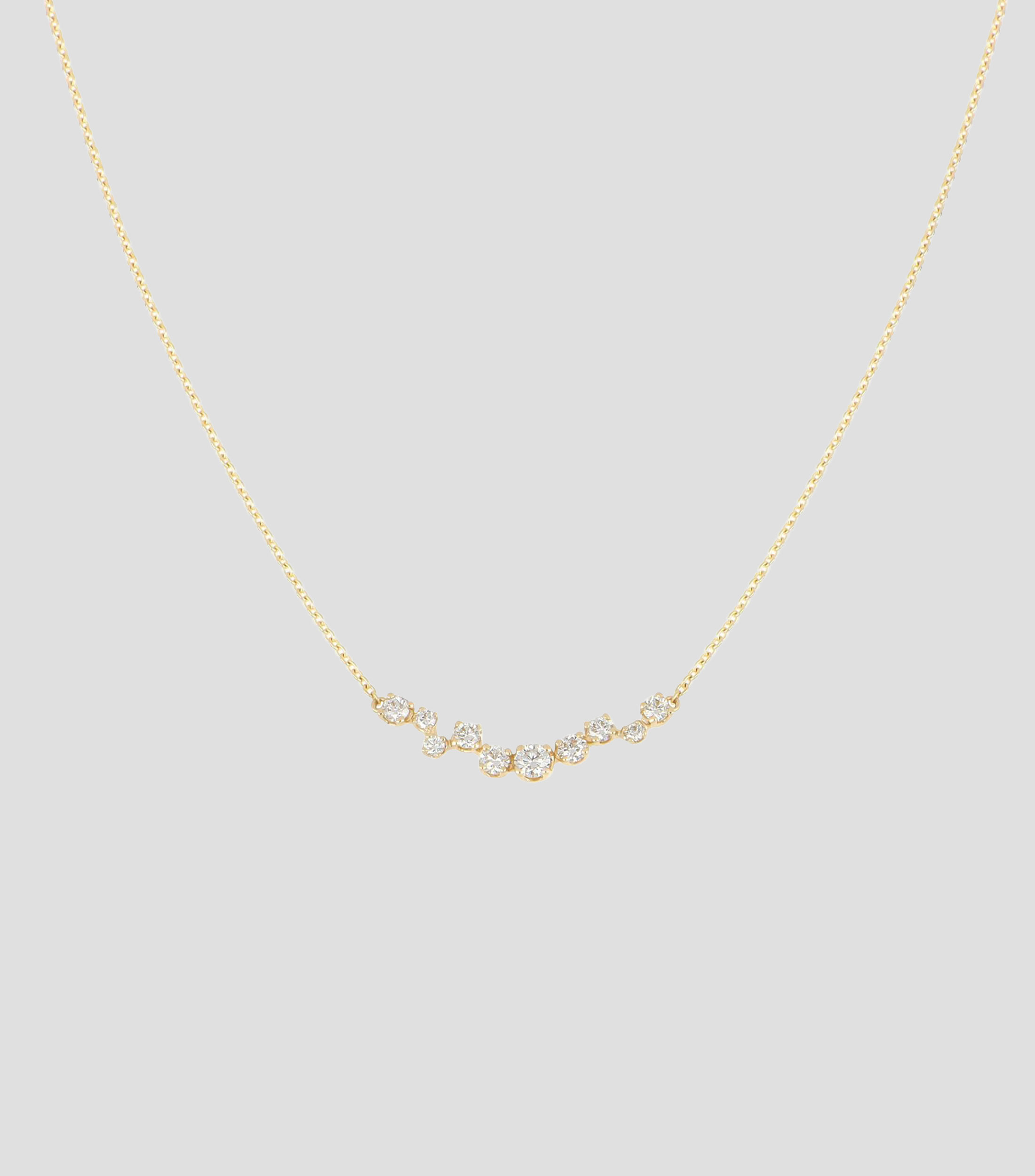 Gargantilla en oro amarillo de 14 kilates con diamante Mujer