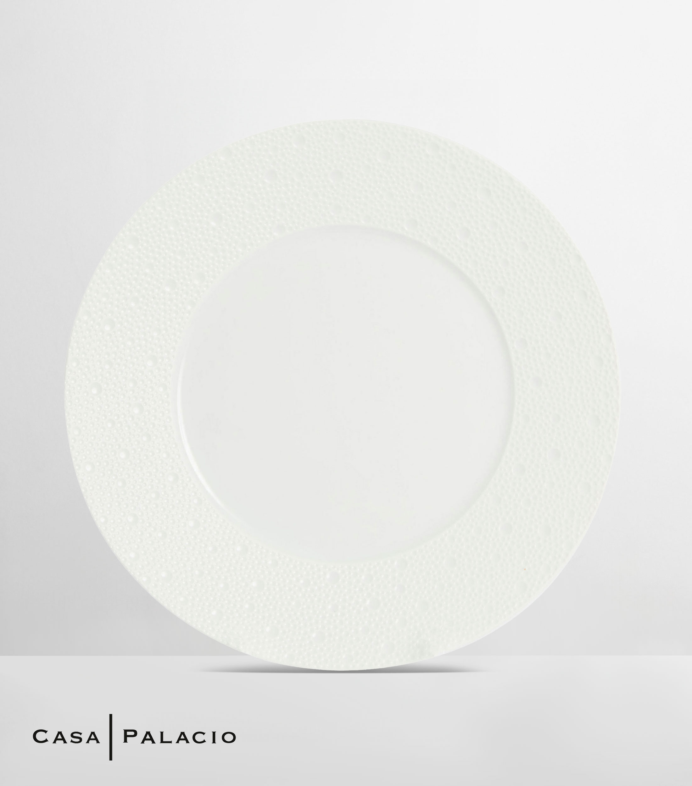 Plato trinche Ecume en porcelana blanca