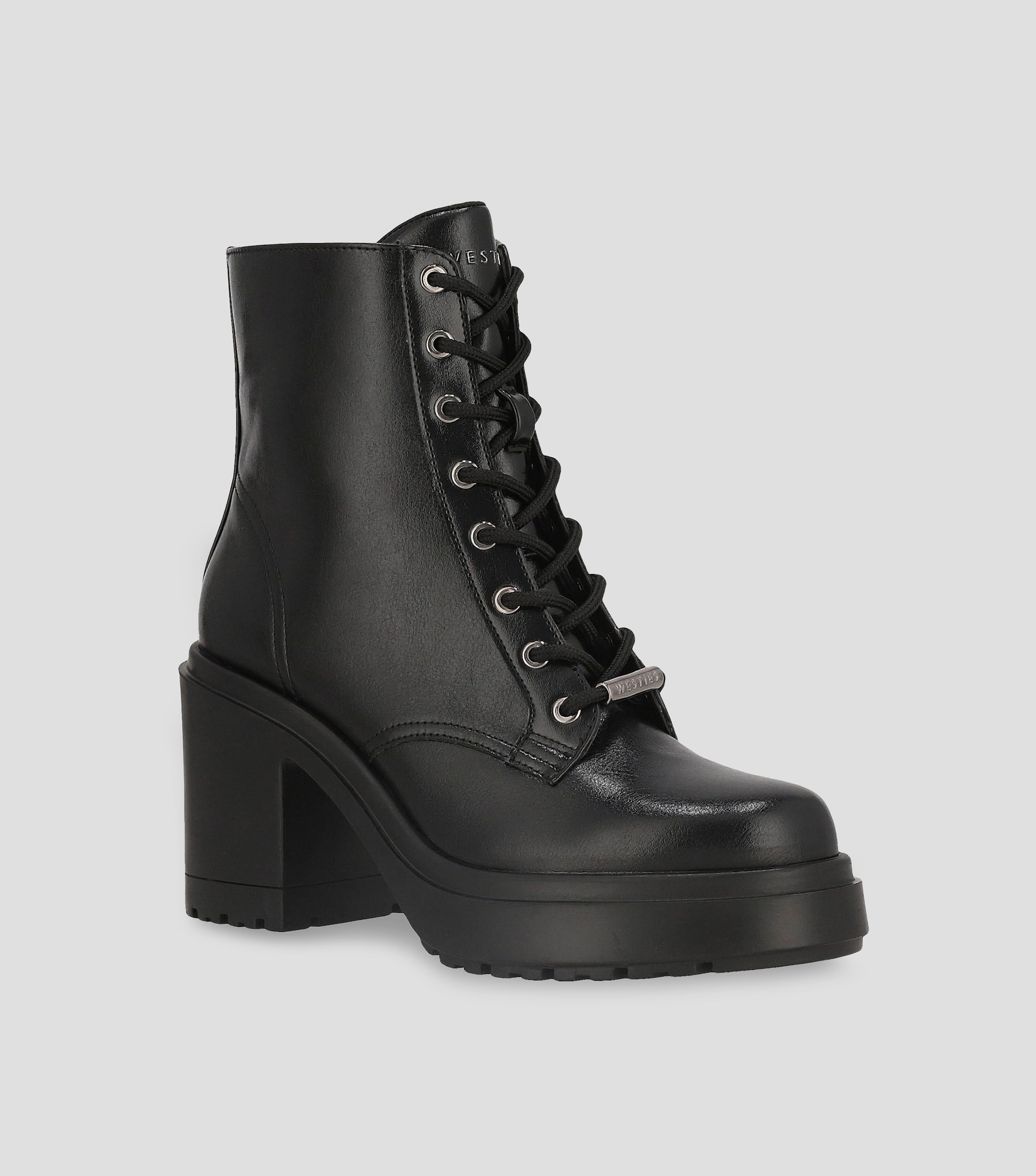 Botines de tacón mediano ancho Mujer