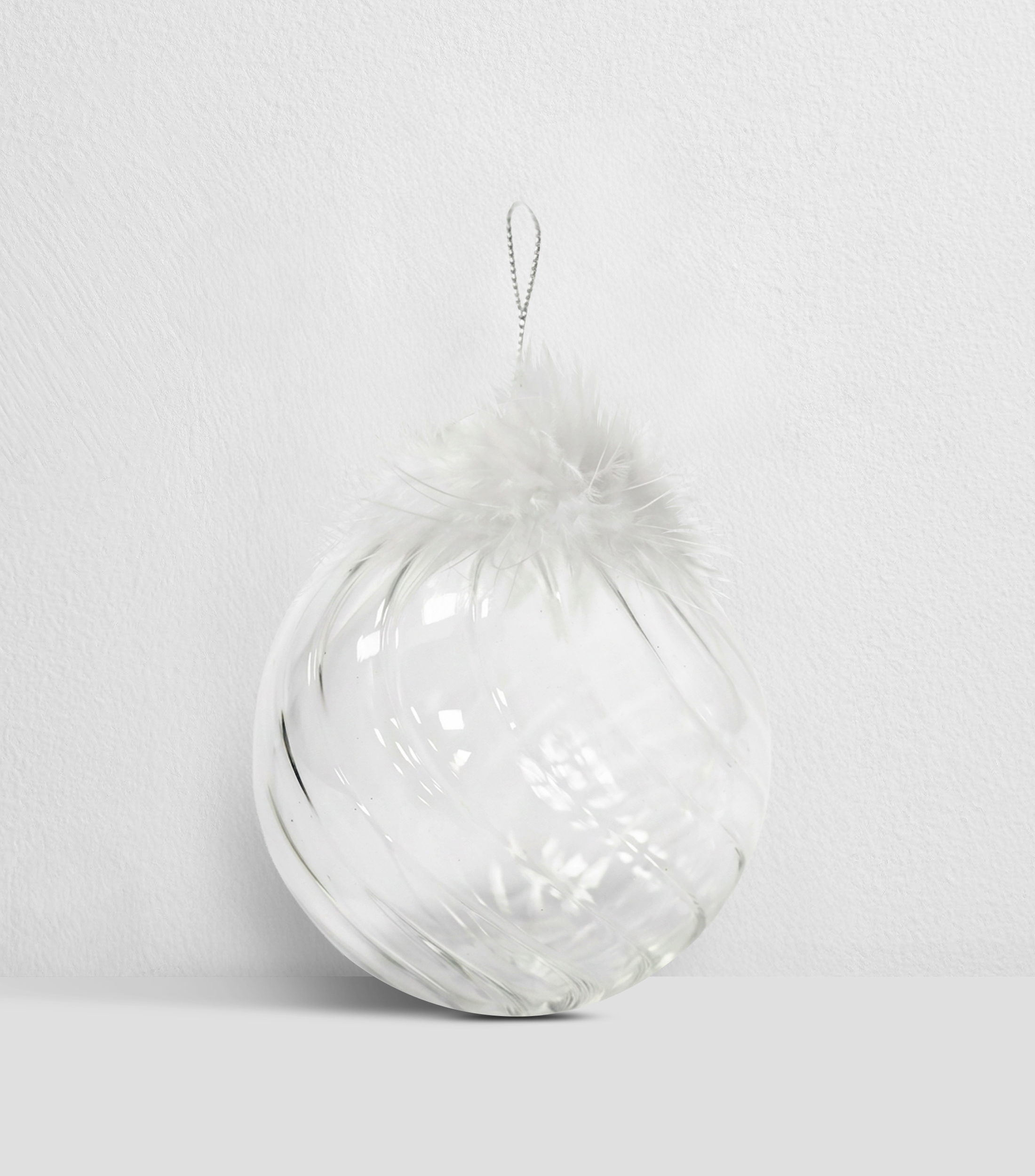 Esfera navideña con pluma Frosty