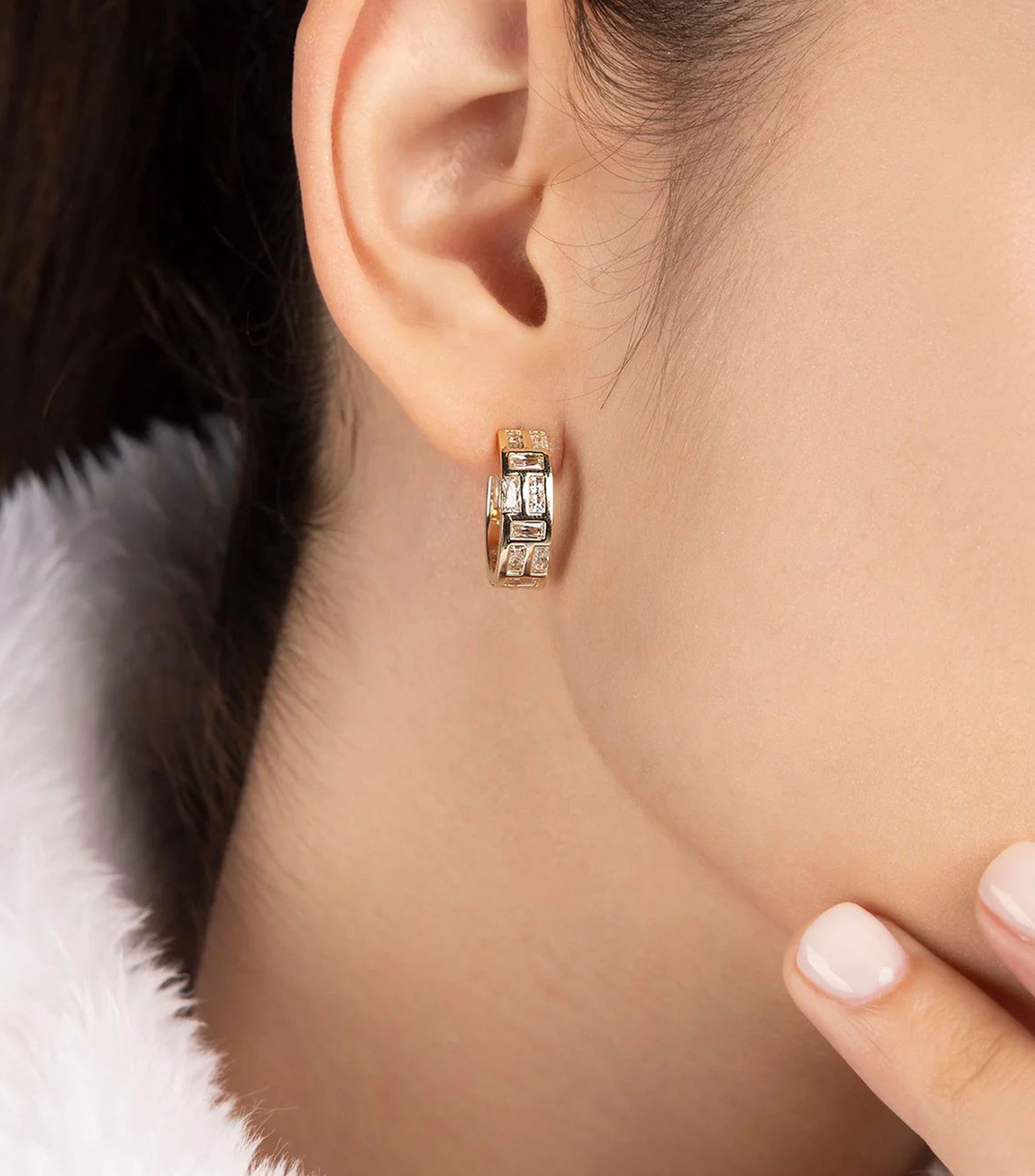 Aretes en forma de aro Hiver Mujer