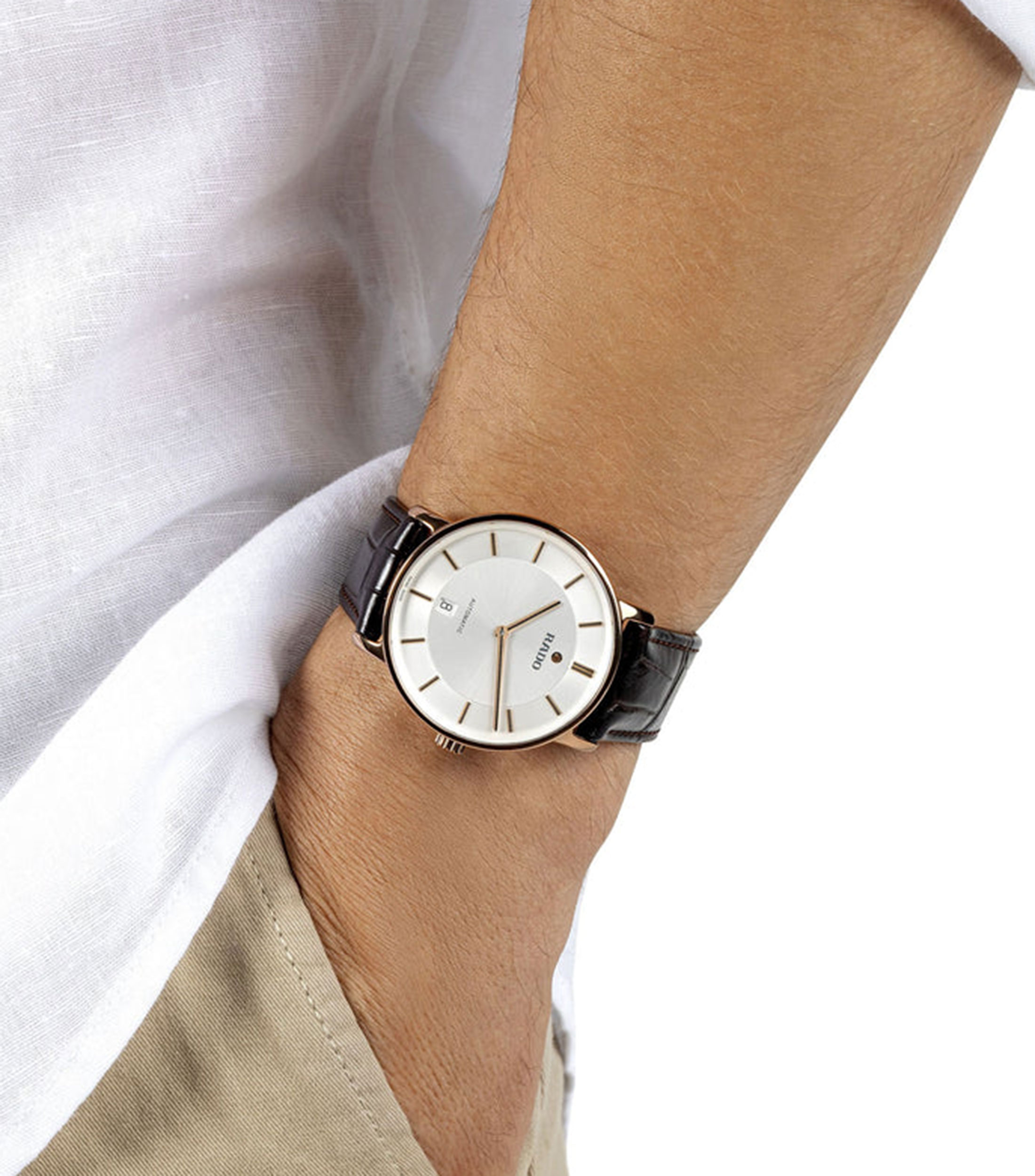 Reloj para Hombre Automático DiaMaster Thinline Classic Carátula Crema