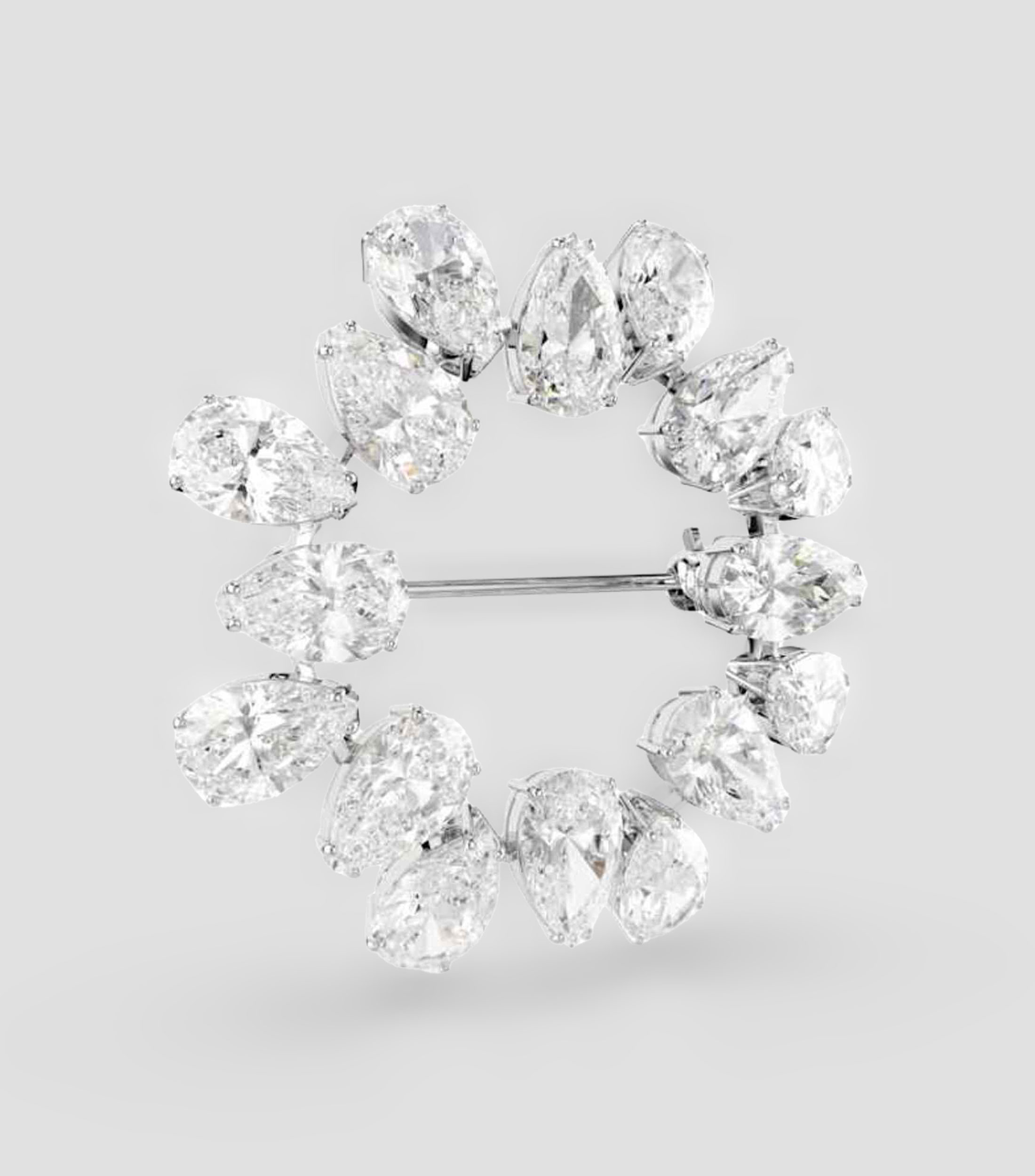 Broche Matrix con Zirconia Mujer