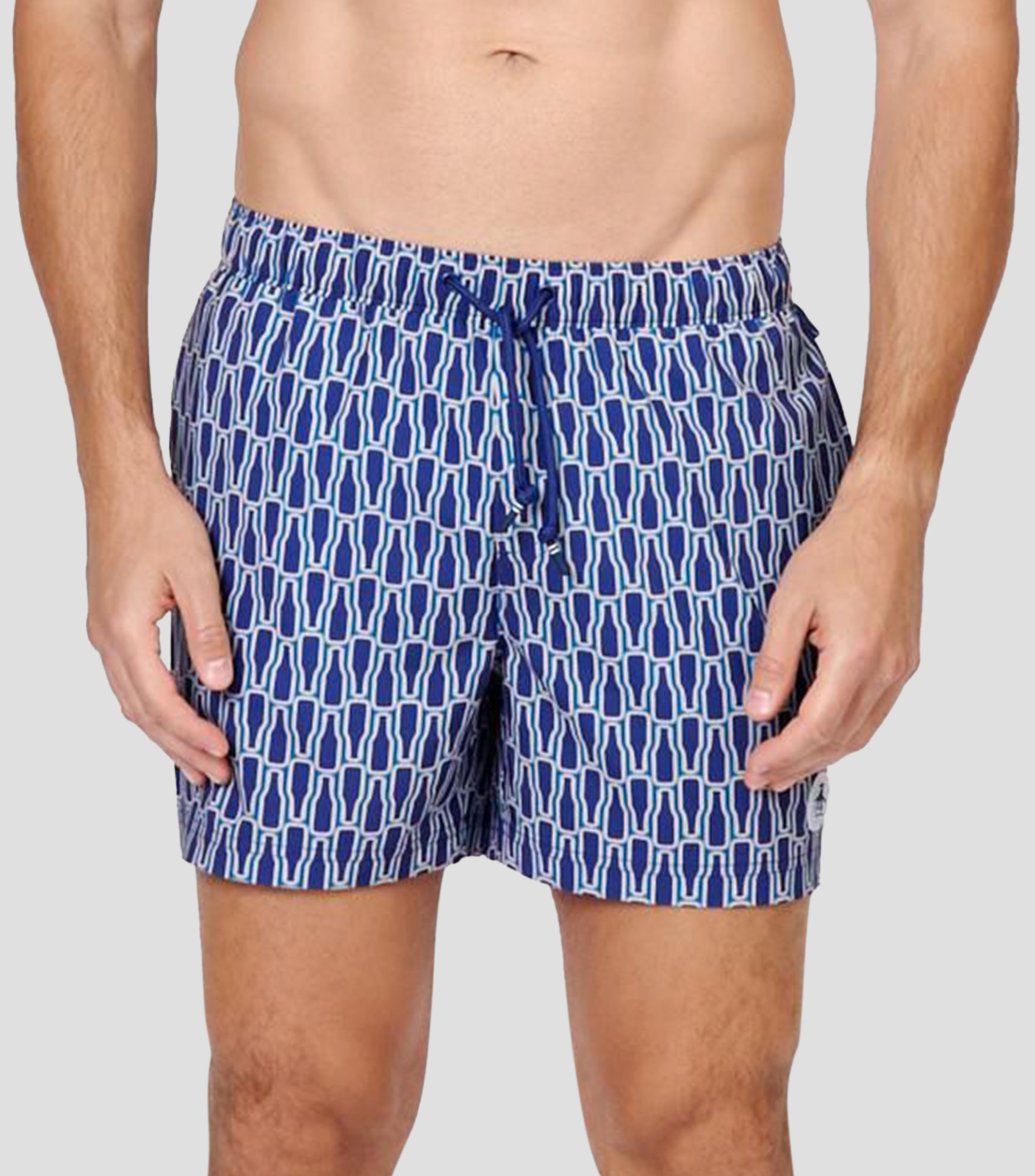 Traje de baño corto estampado Hombre