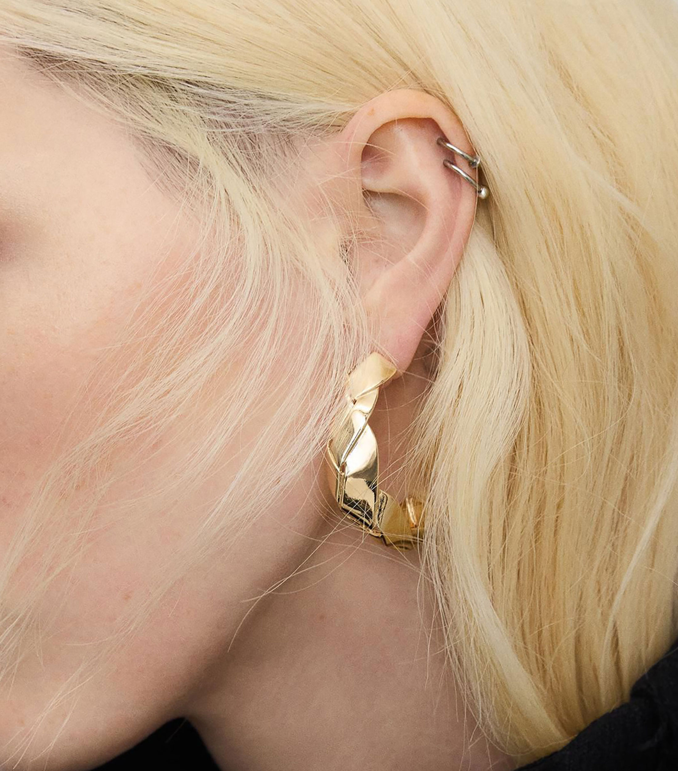 Aretes trenzados Mujer