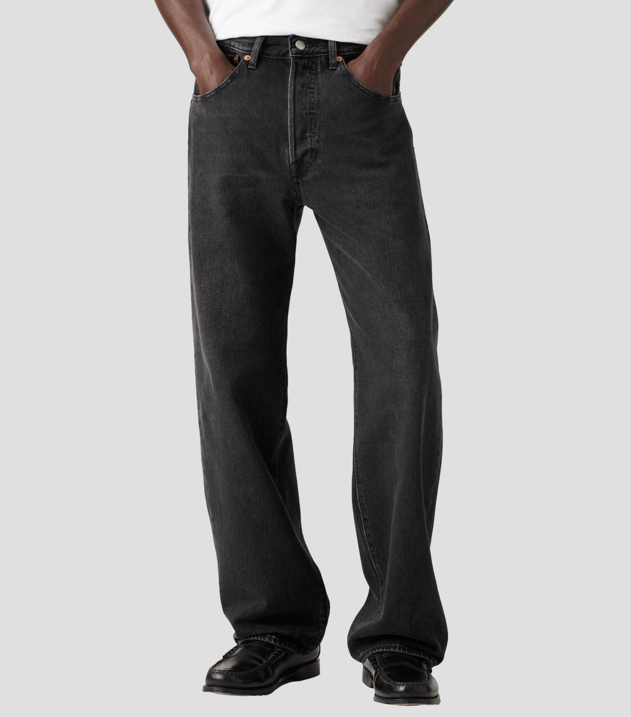 Jeans 501 amplio sólido Hombre