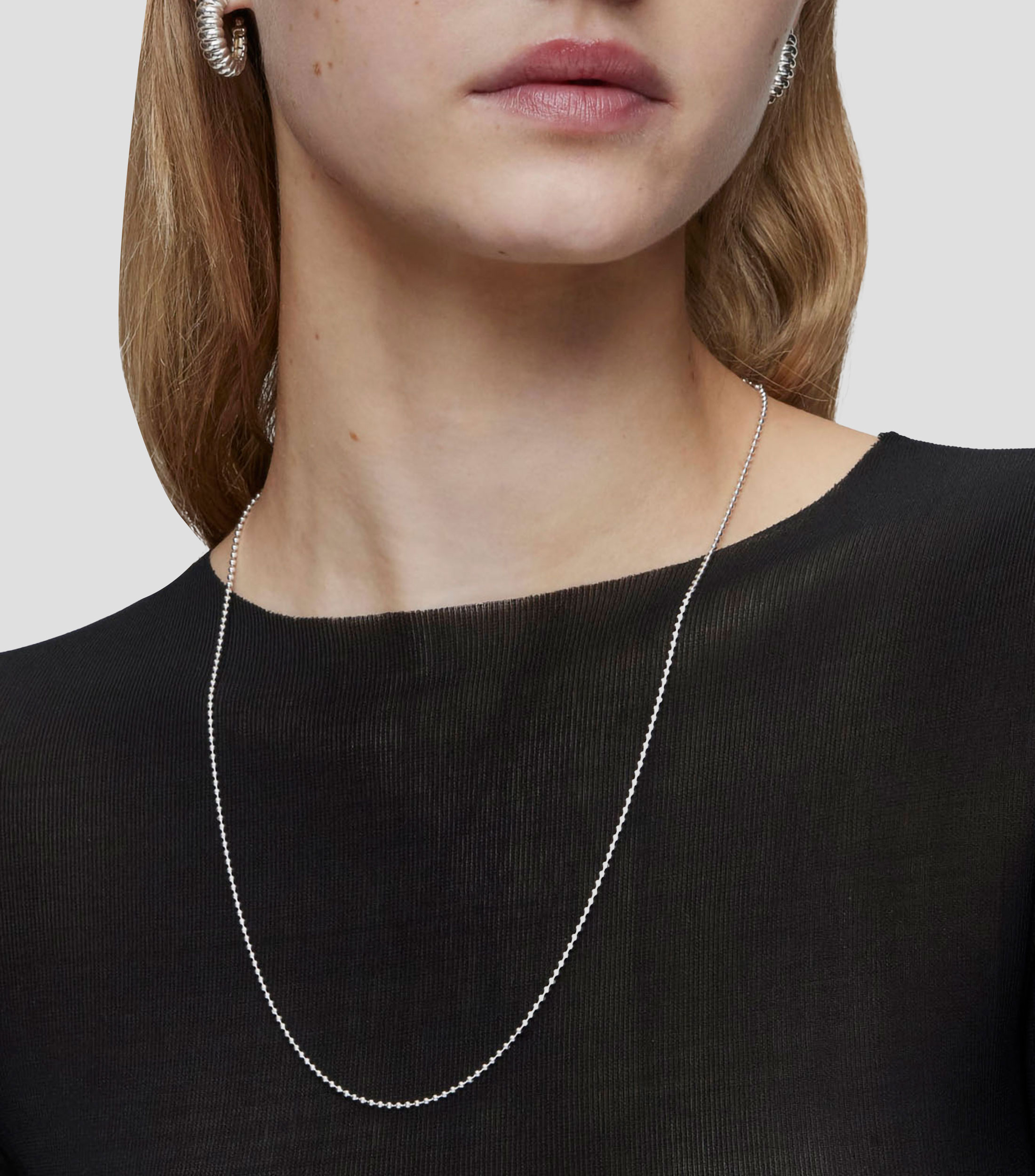 Gargantilla con esferas y oso en plata Basics Mujer