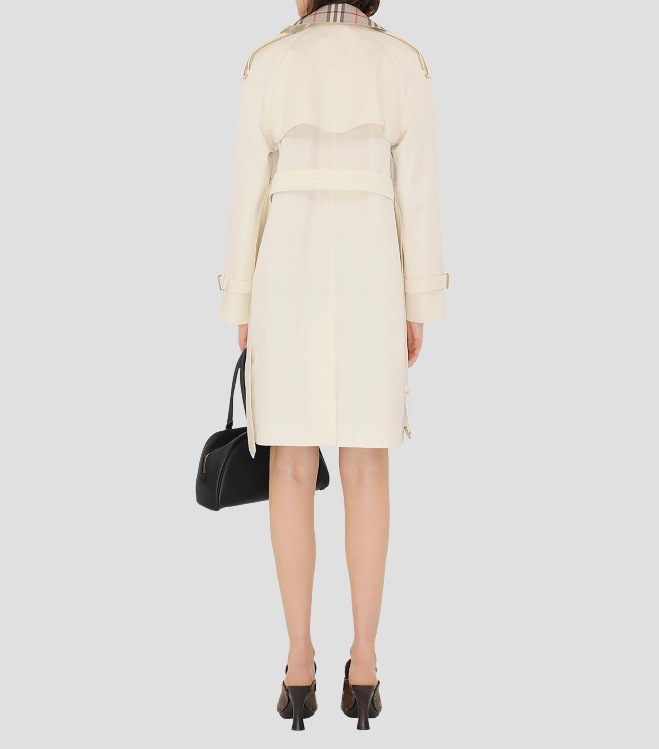 Gabardina Midi con Botonadura Mujer