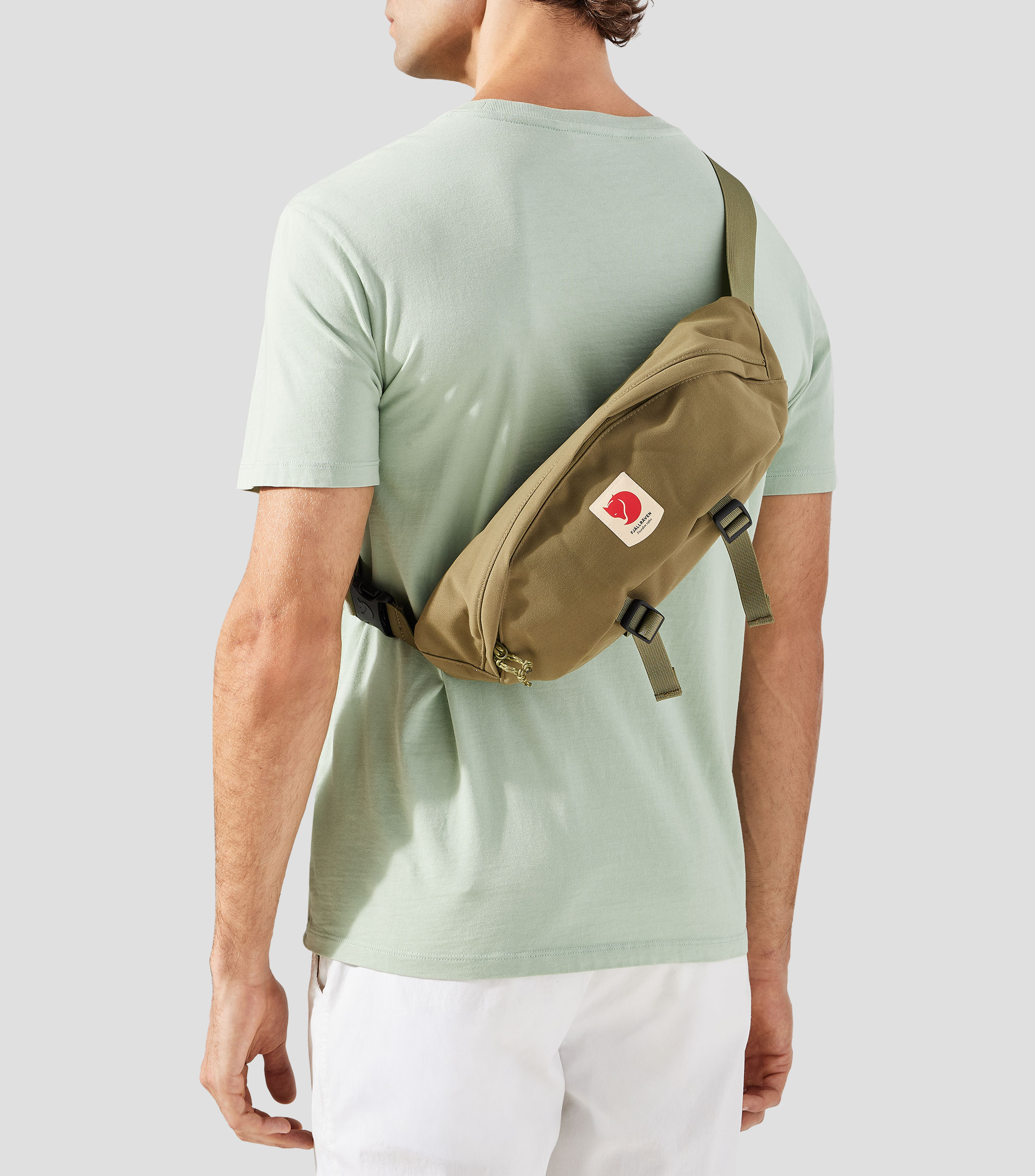 Cangurera verde lisa Ulvö Hip Pack Large Hombre