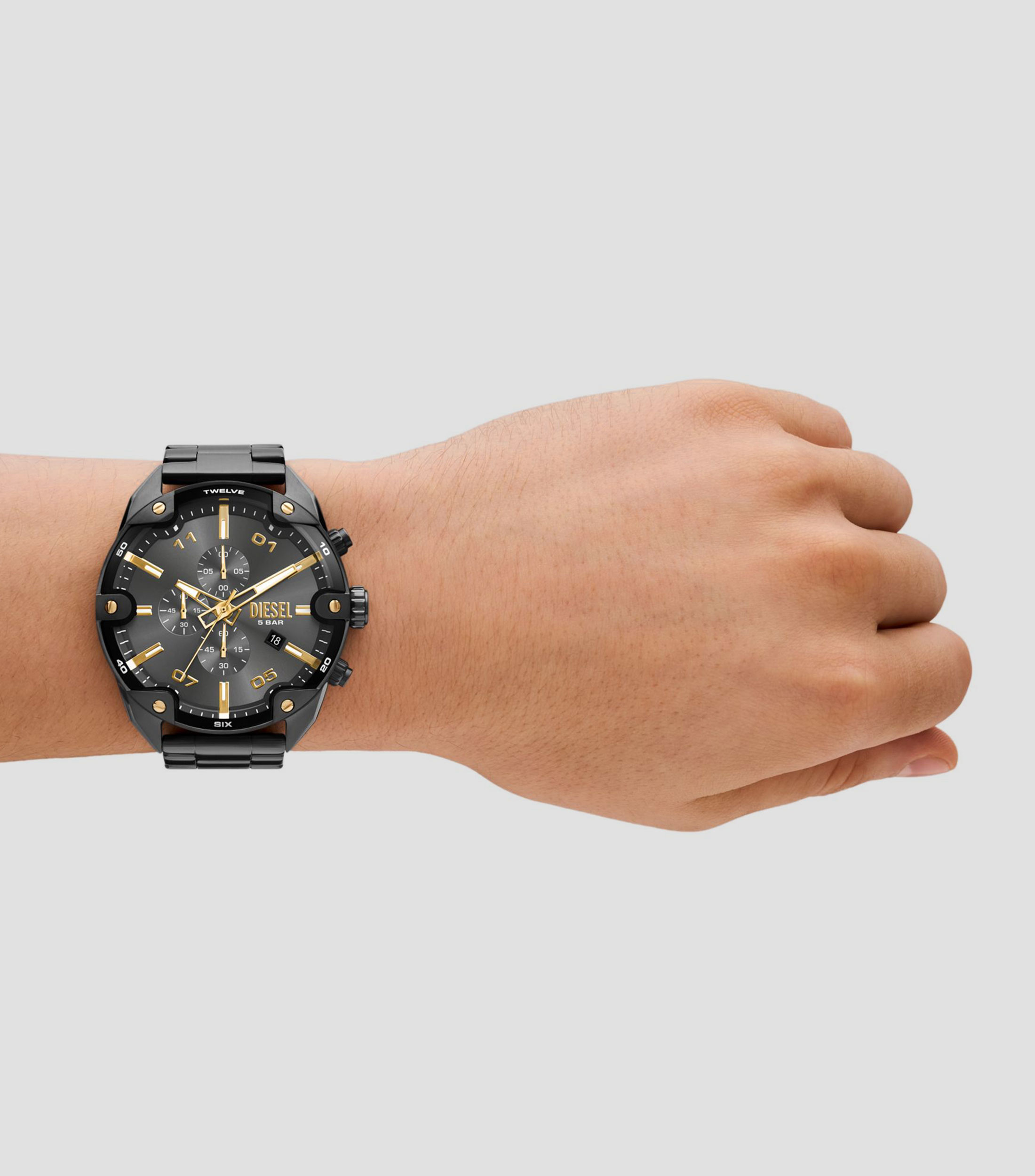 Reloj para Hombre Spiked Casual, Negro