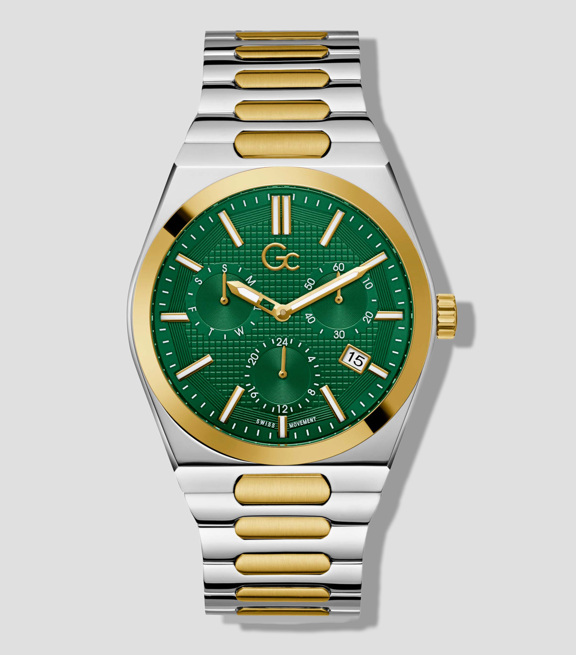 Reloj para Hombre Gc Prodigy Casual, Plateado, Verde