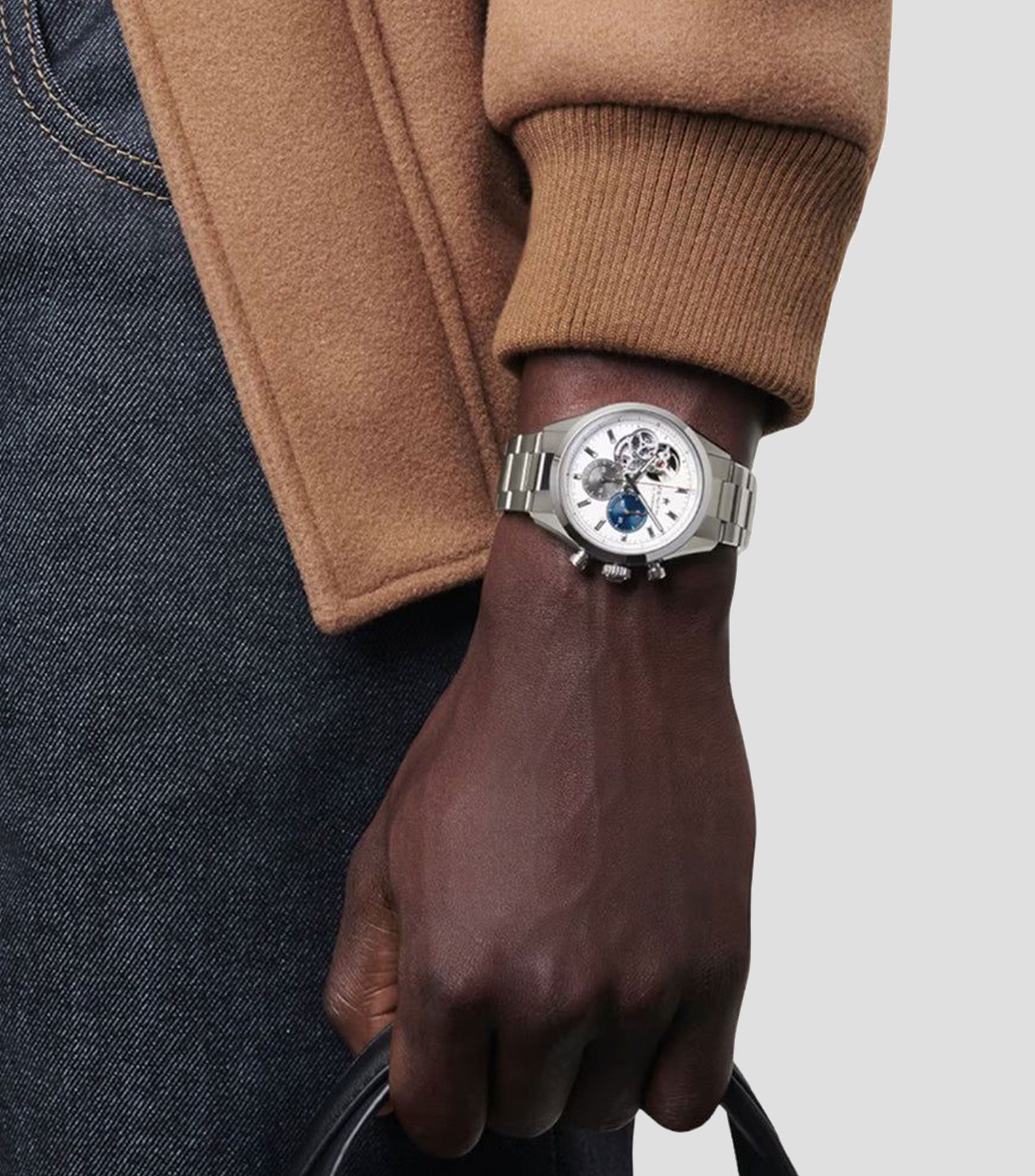 Reloj para Hombre Chronomaster casual plateado