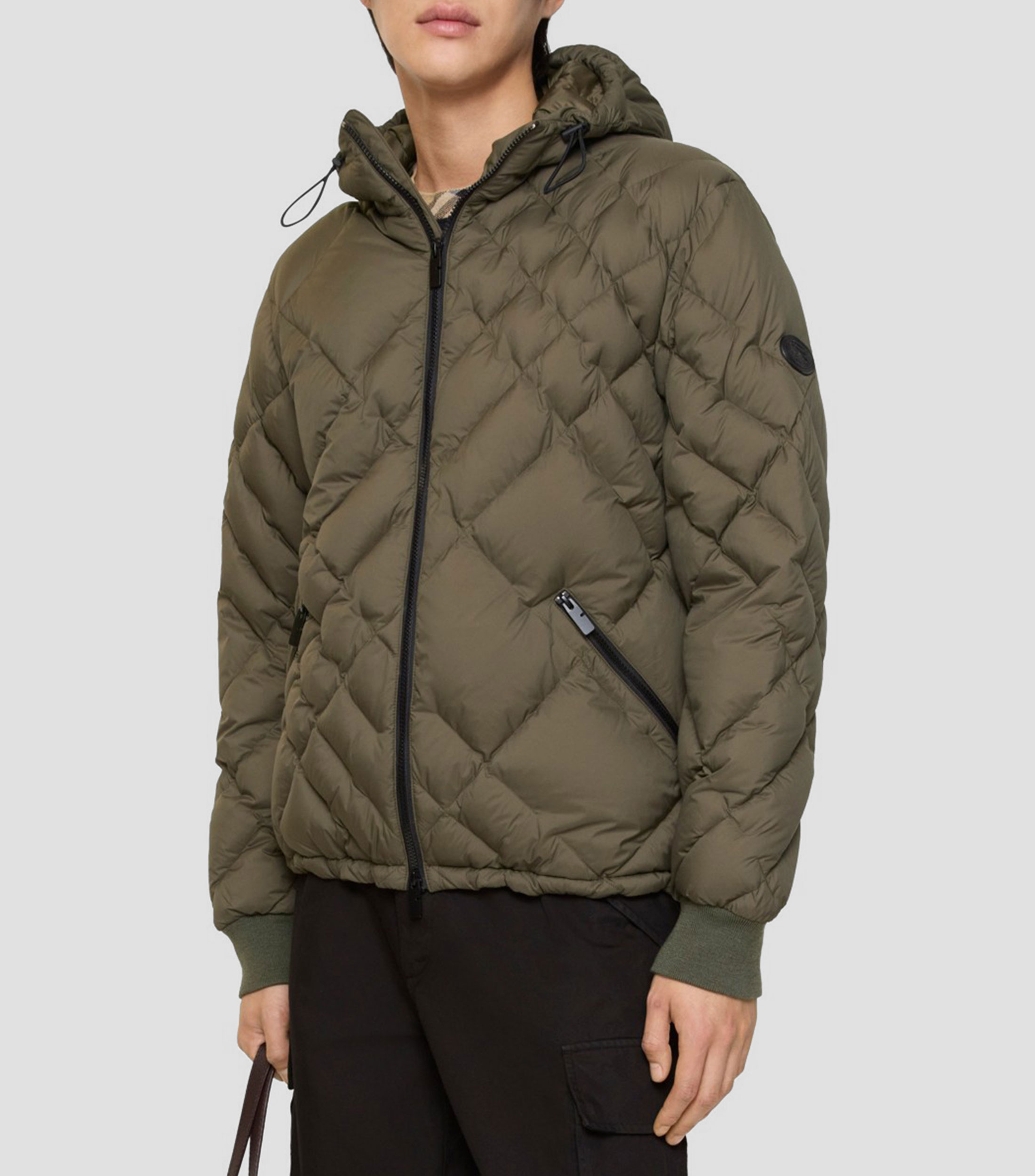 Chamarra puffer con capucha Hombre