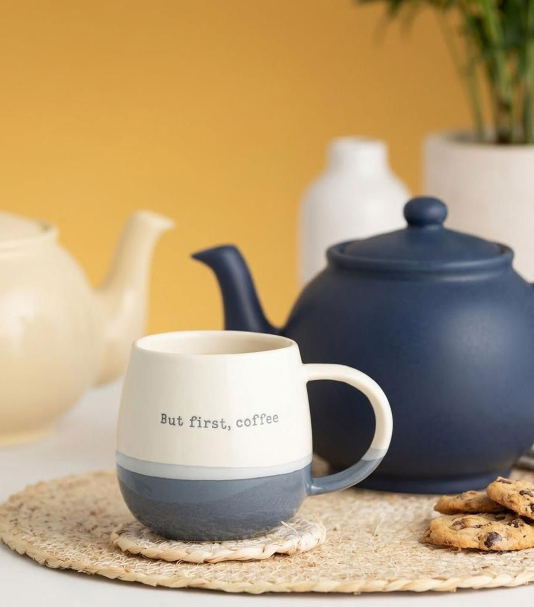 Taza But First Coffee Bicolor