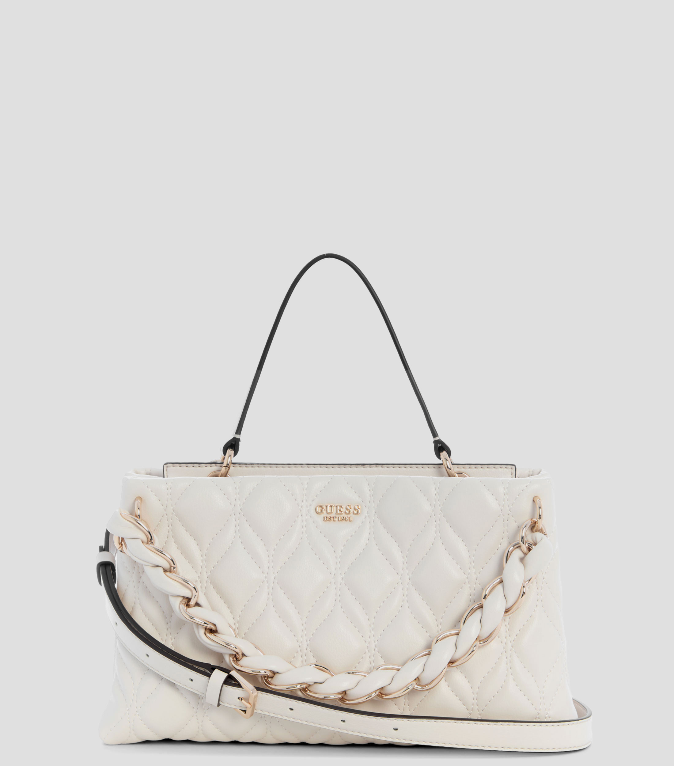 Bolsa satchel blanca sólida Mujer