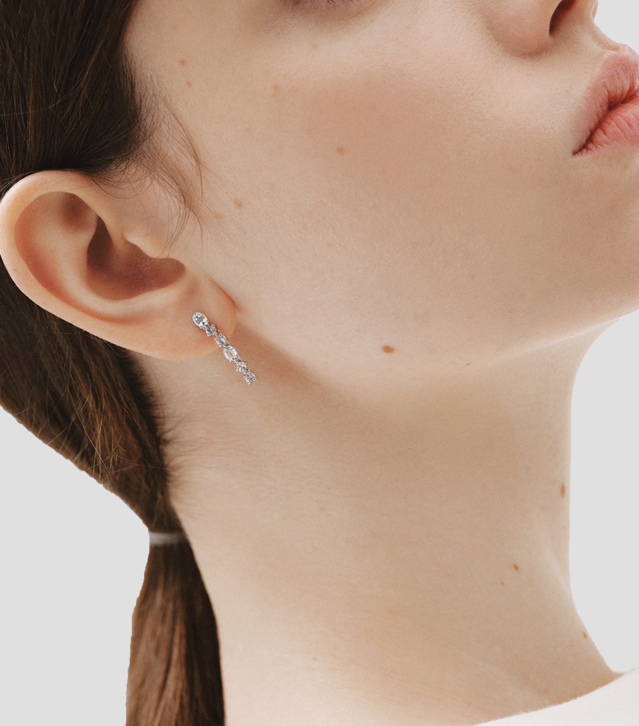 Pendientes en Plata .925 con topacios Mujer