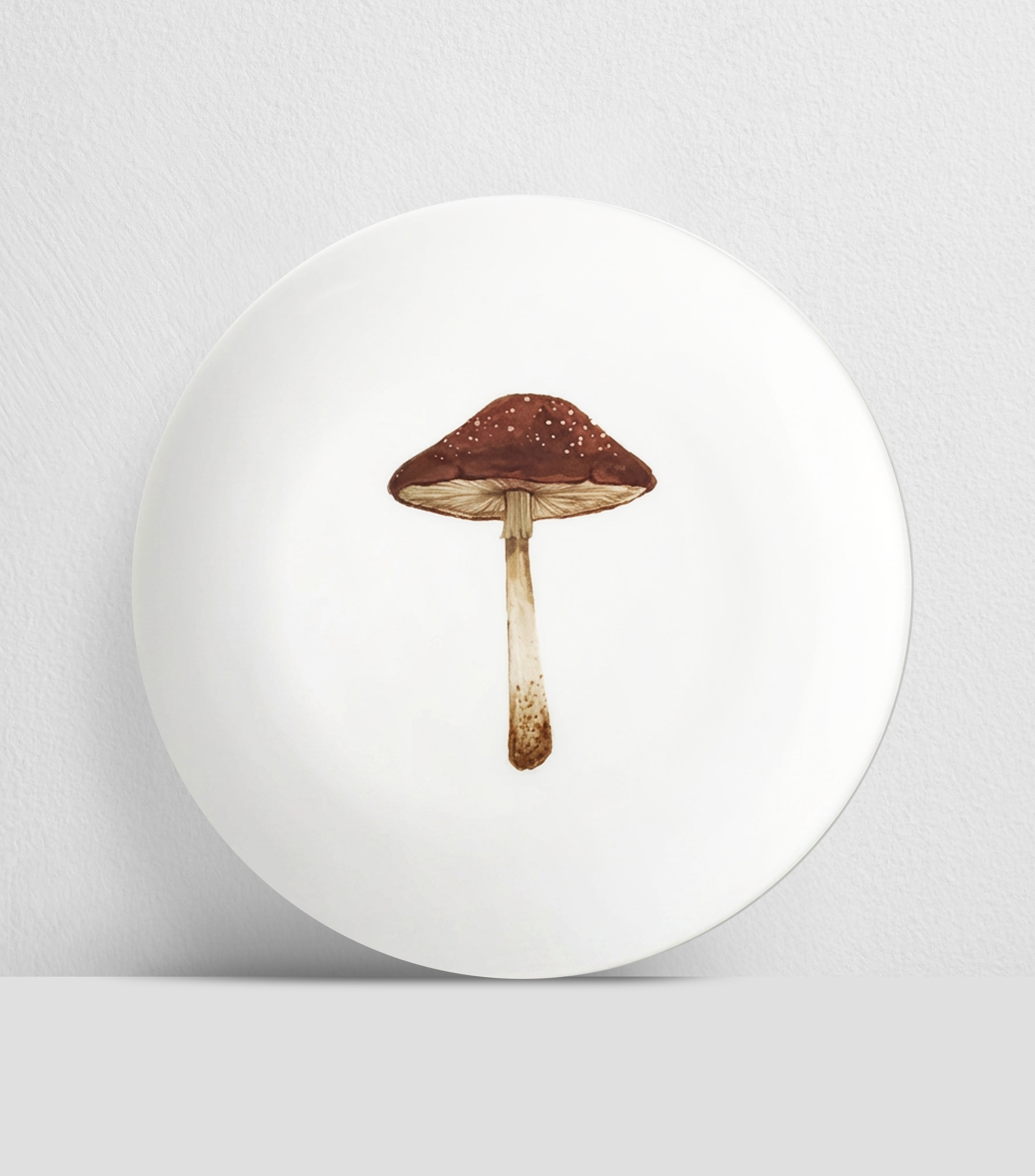 Set de 4 platos para ensalada con diseño de hongo