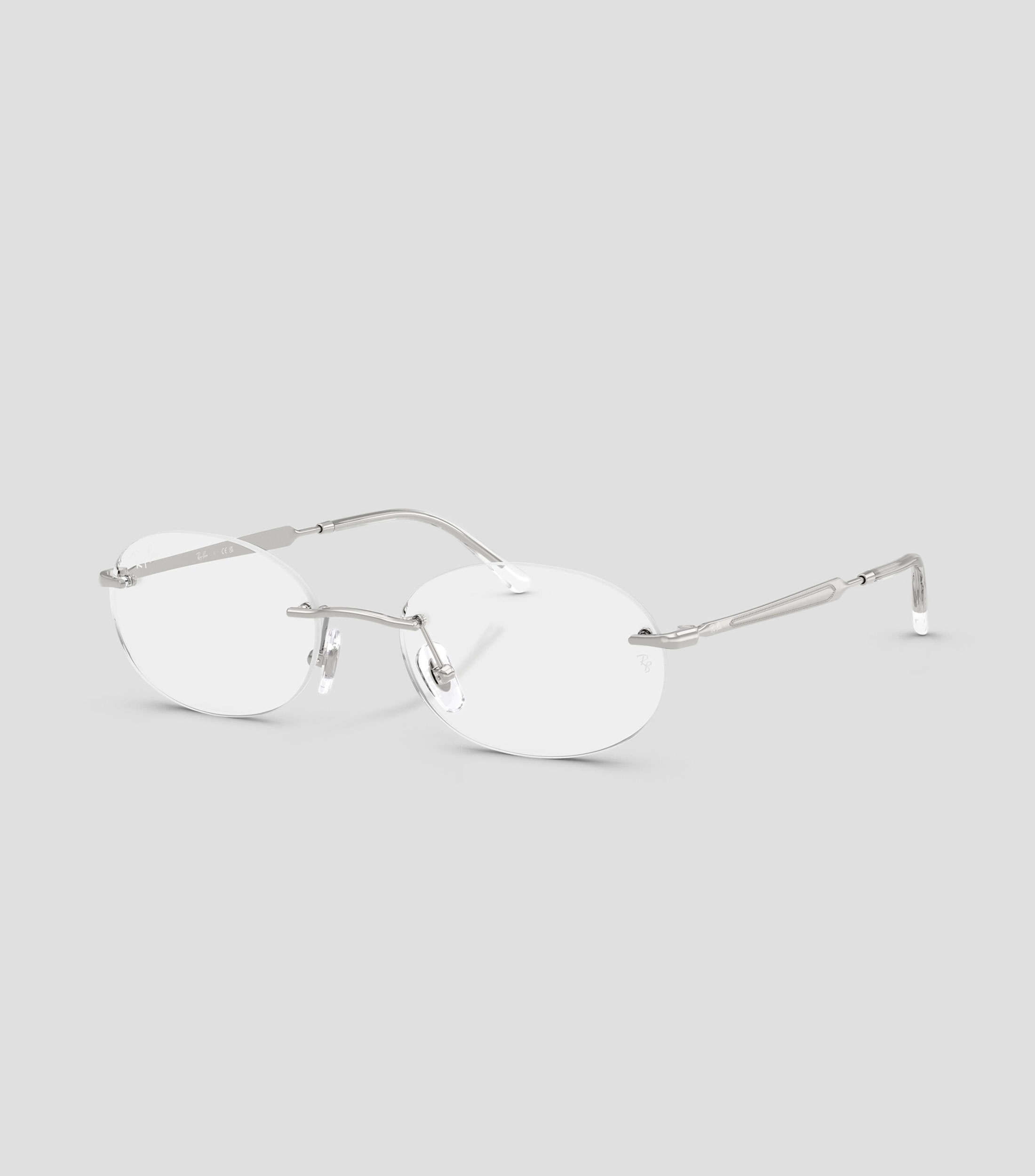 Lentes ovalados plateados Unisex