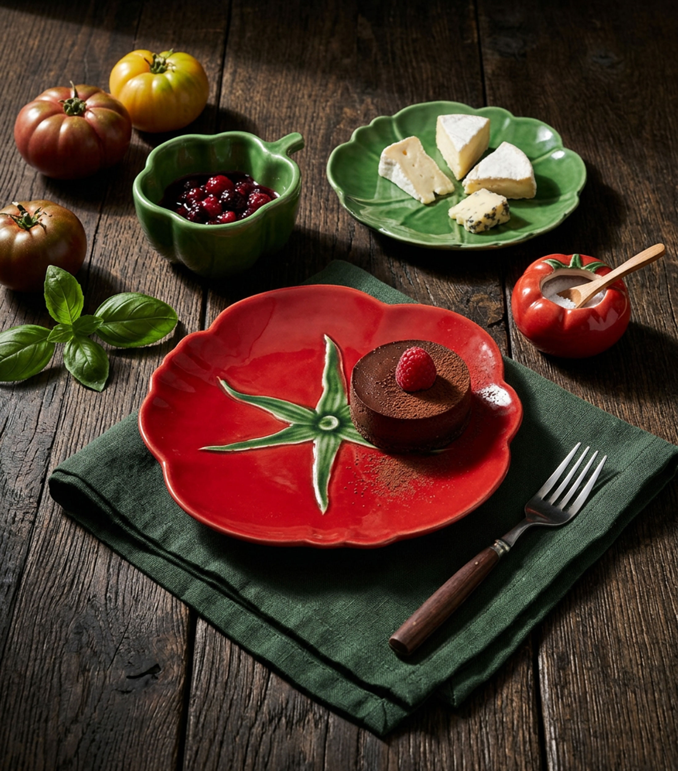 Plato para postre Tomate