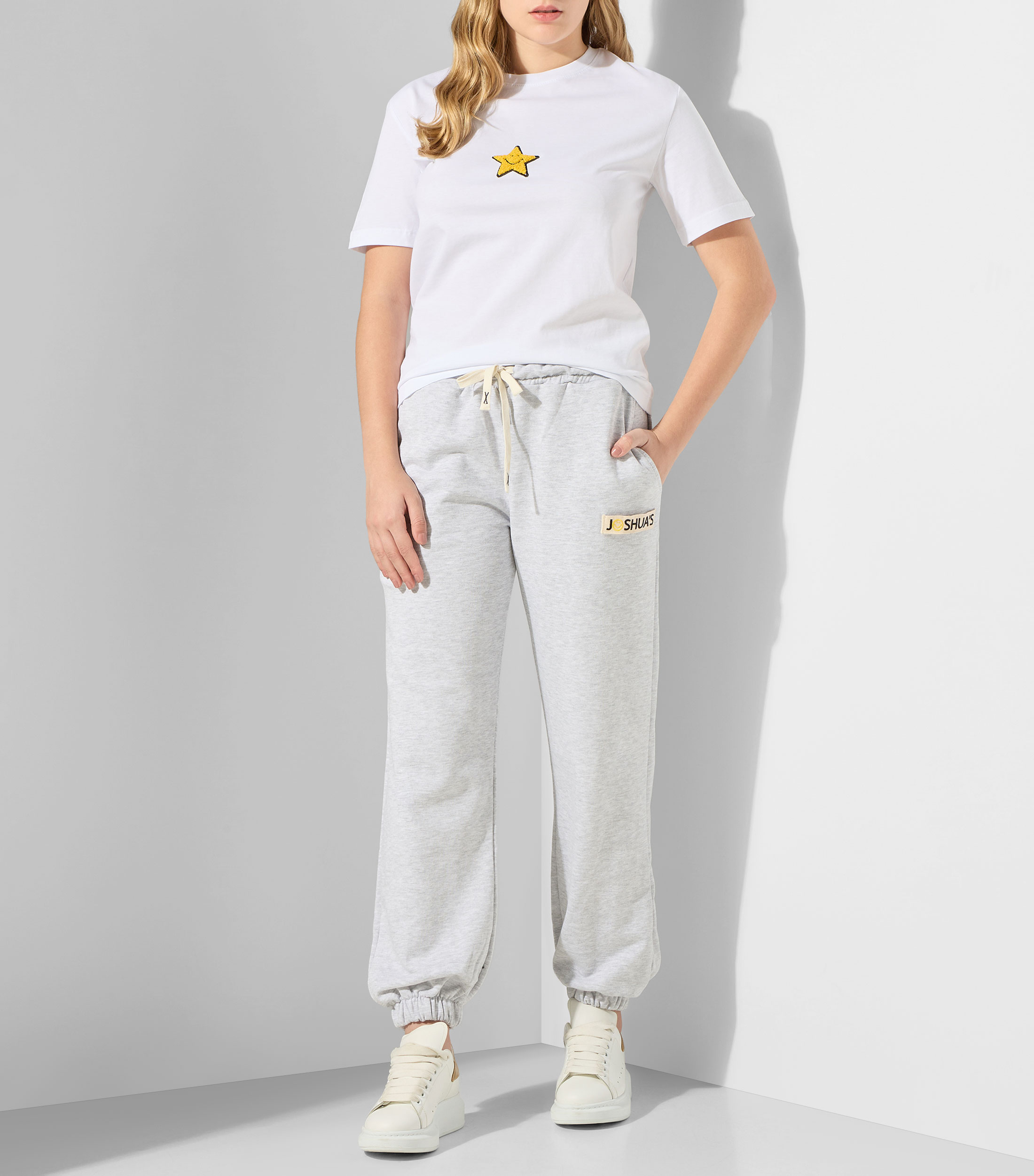Playera cuello redondo manga corta lisa Mujer